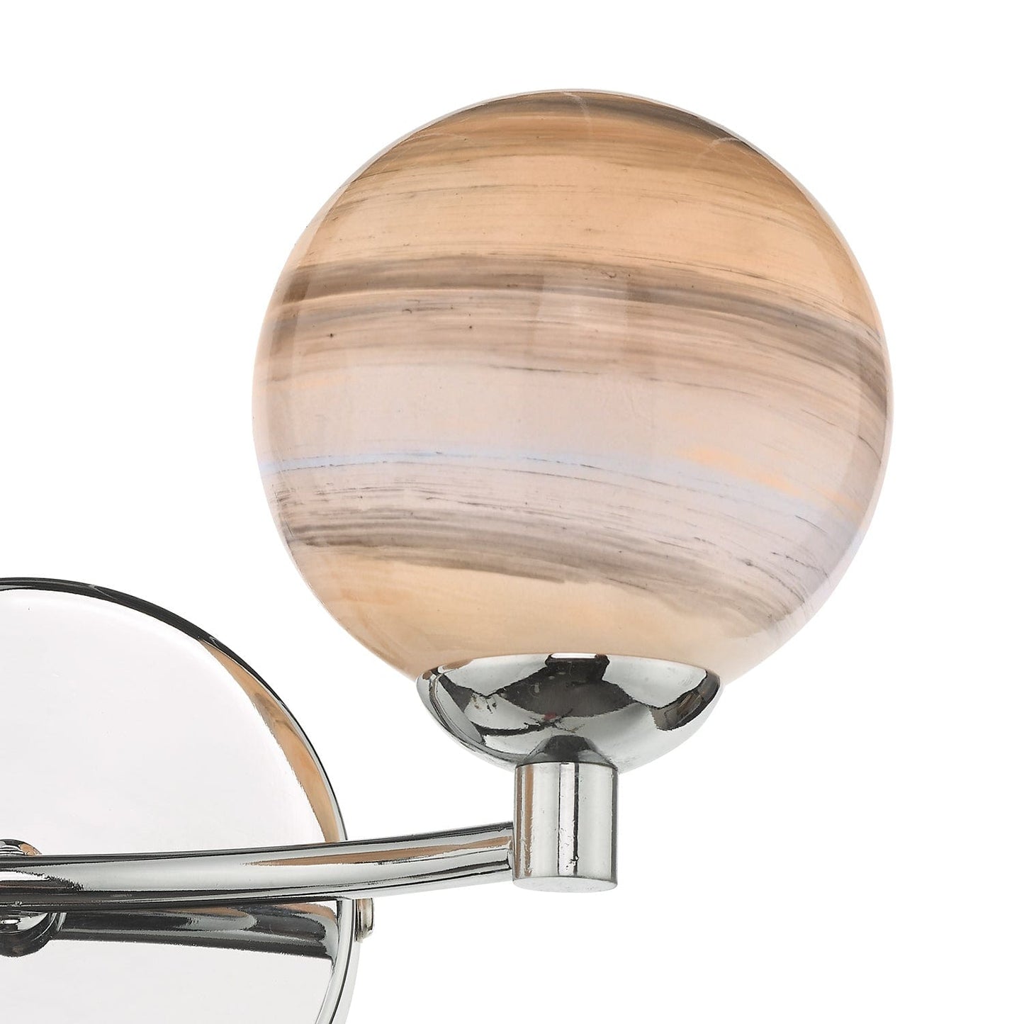 dar lighting Izzy 2 Light Wall Light Polished Chrome Planet Glass IZZ0950-07