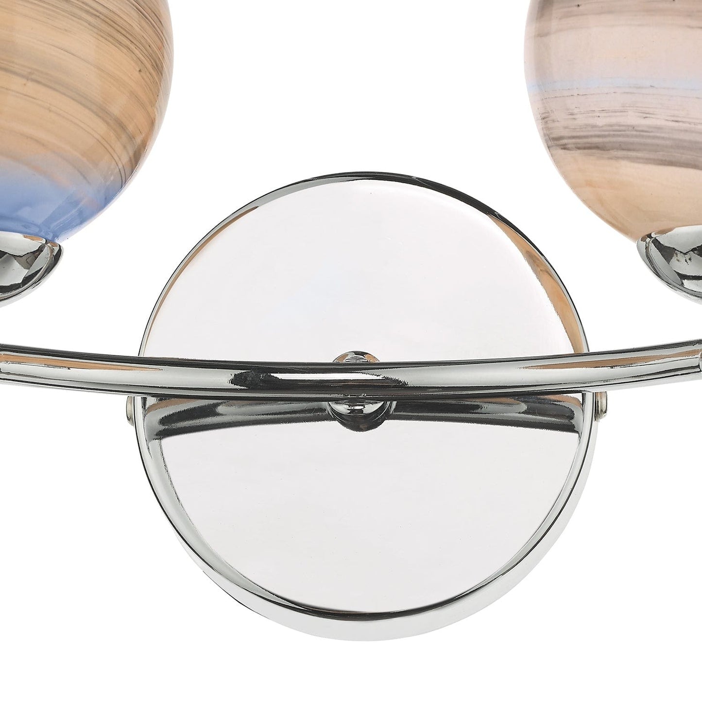 dar lighting Izzy 2 Light Wall Light Polished Chrome Planet Glass IZZ0950-07