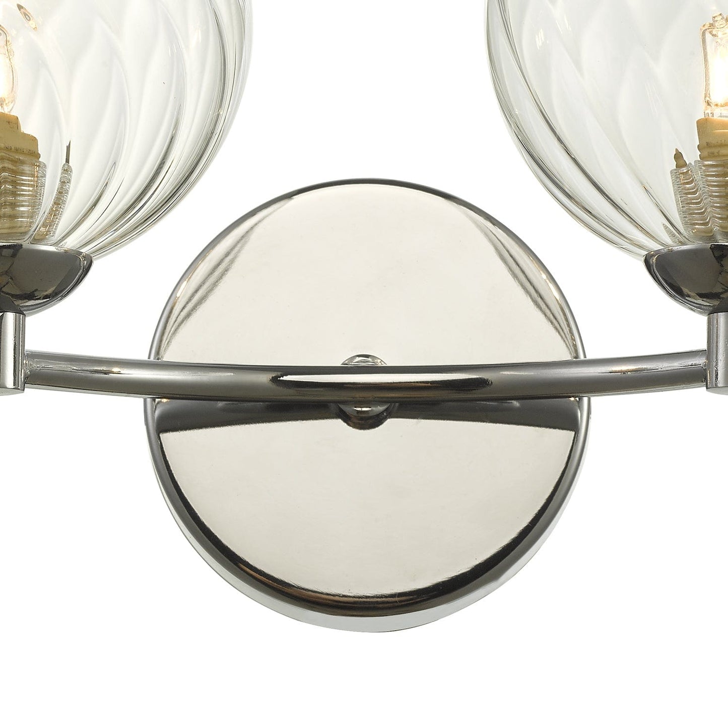 dar lighting Izzy 2 Light Wall Light Polished Chrome Twisted Glass IZZ0950-03