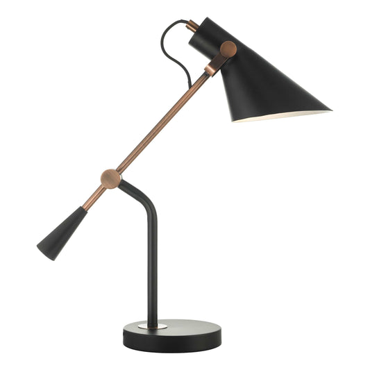 dar lighting Jack Task Table Lamp Black Antique Copper JAC4064