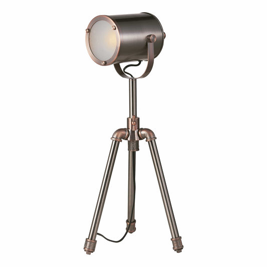 dar lighting Jake Task Table Lamp Antique Silver And Copper JAK4021