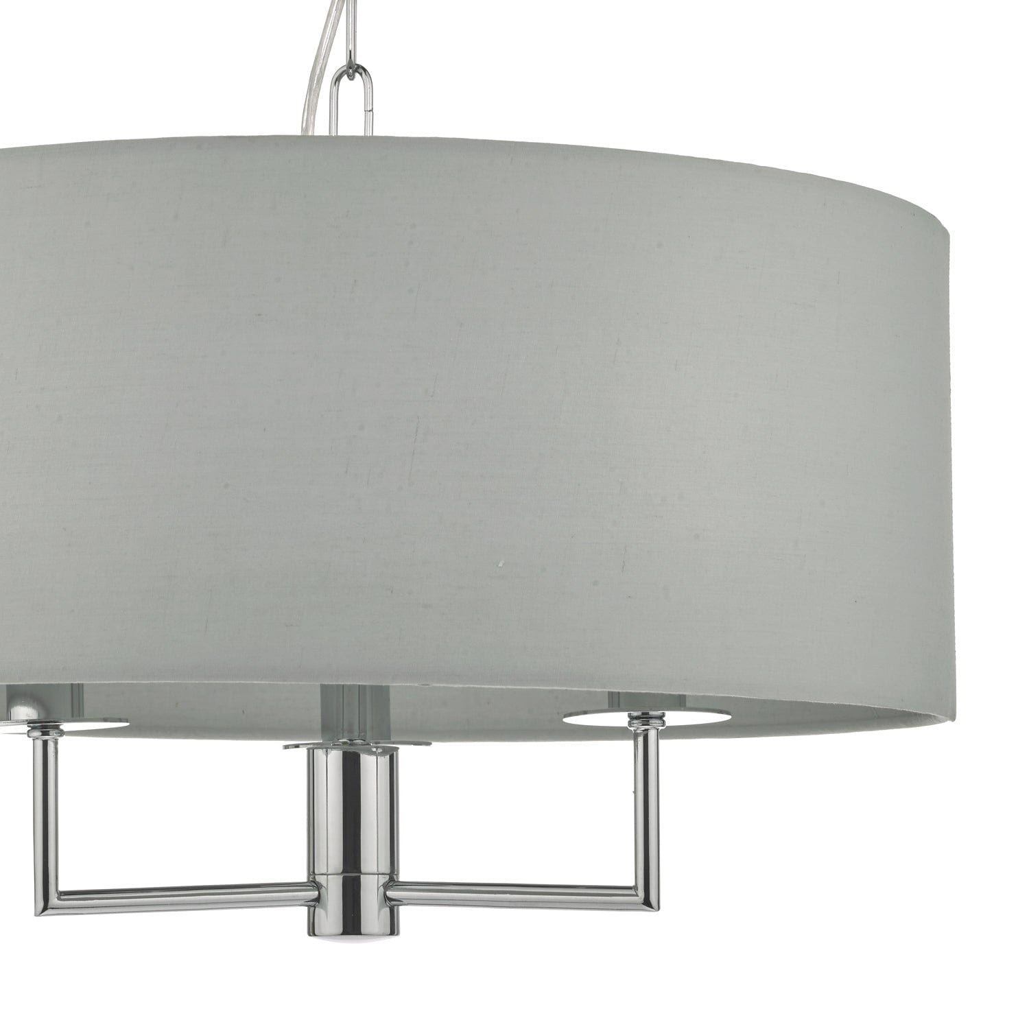 dar lighting Jamelia 3 Light Pendant Polished Chrome & Grey JAM0339