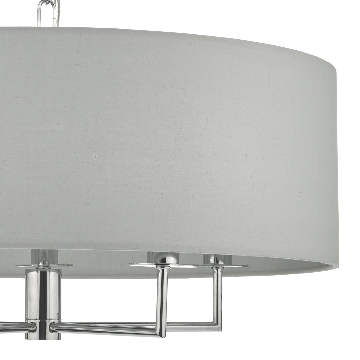 dar lighting Jamelia 5lt Pendant Polished Chrome & Grey JAM0539