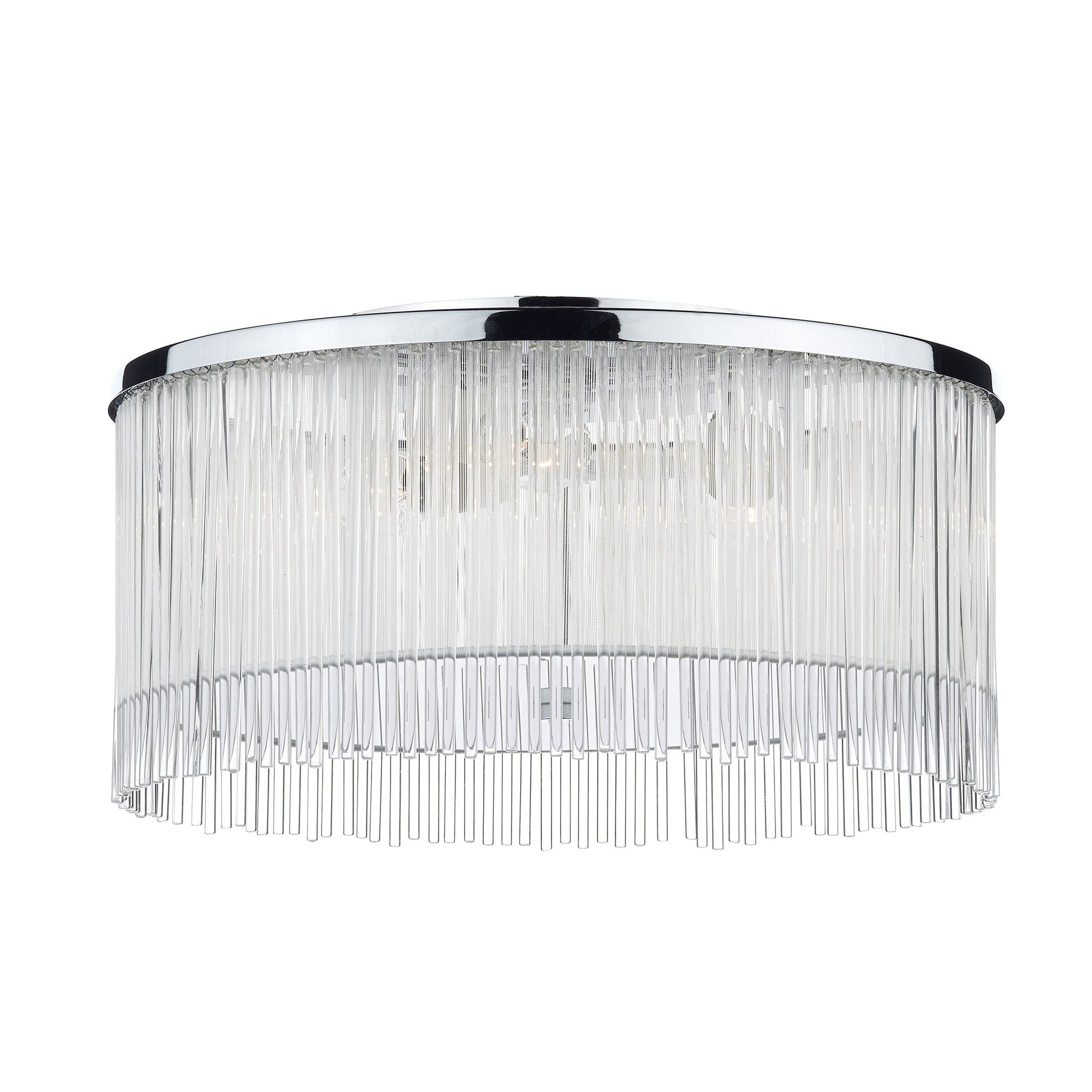dar lighting Japan 3 Light Pendant Polished Chrome Glass JAP032