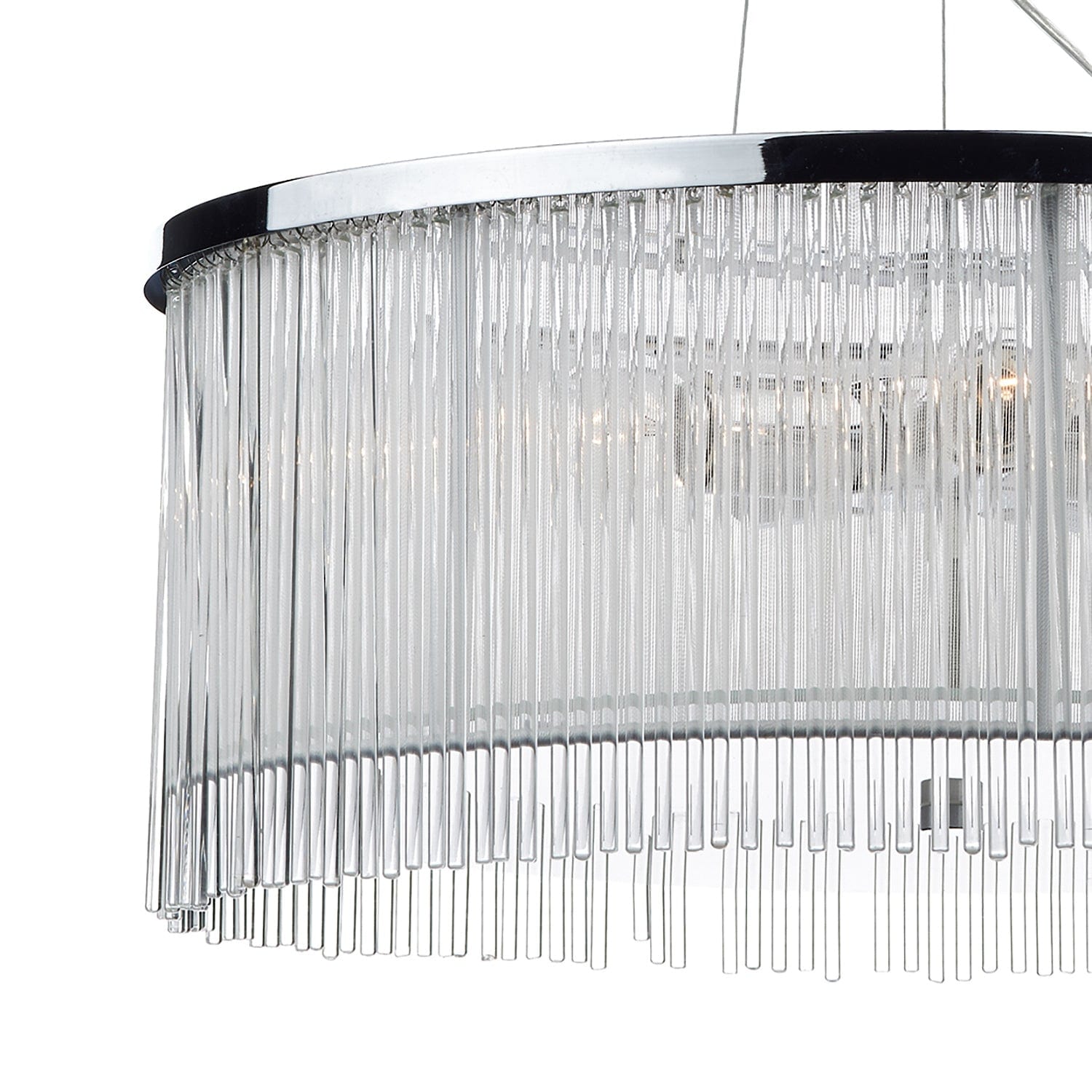 dar lighting Japan 3 Light Pendant Polished Chrome Glass JAP032