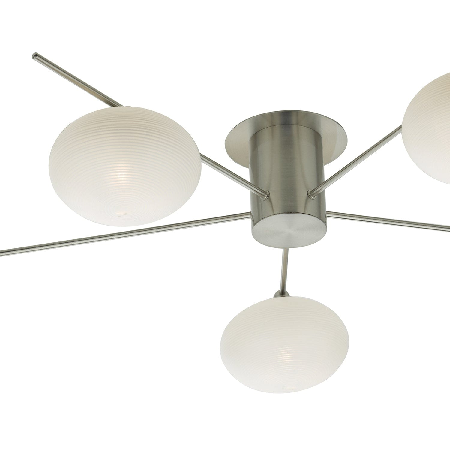 dar lighting Jasper 5 Light Semi Flush Satin Nickel JAS5446