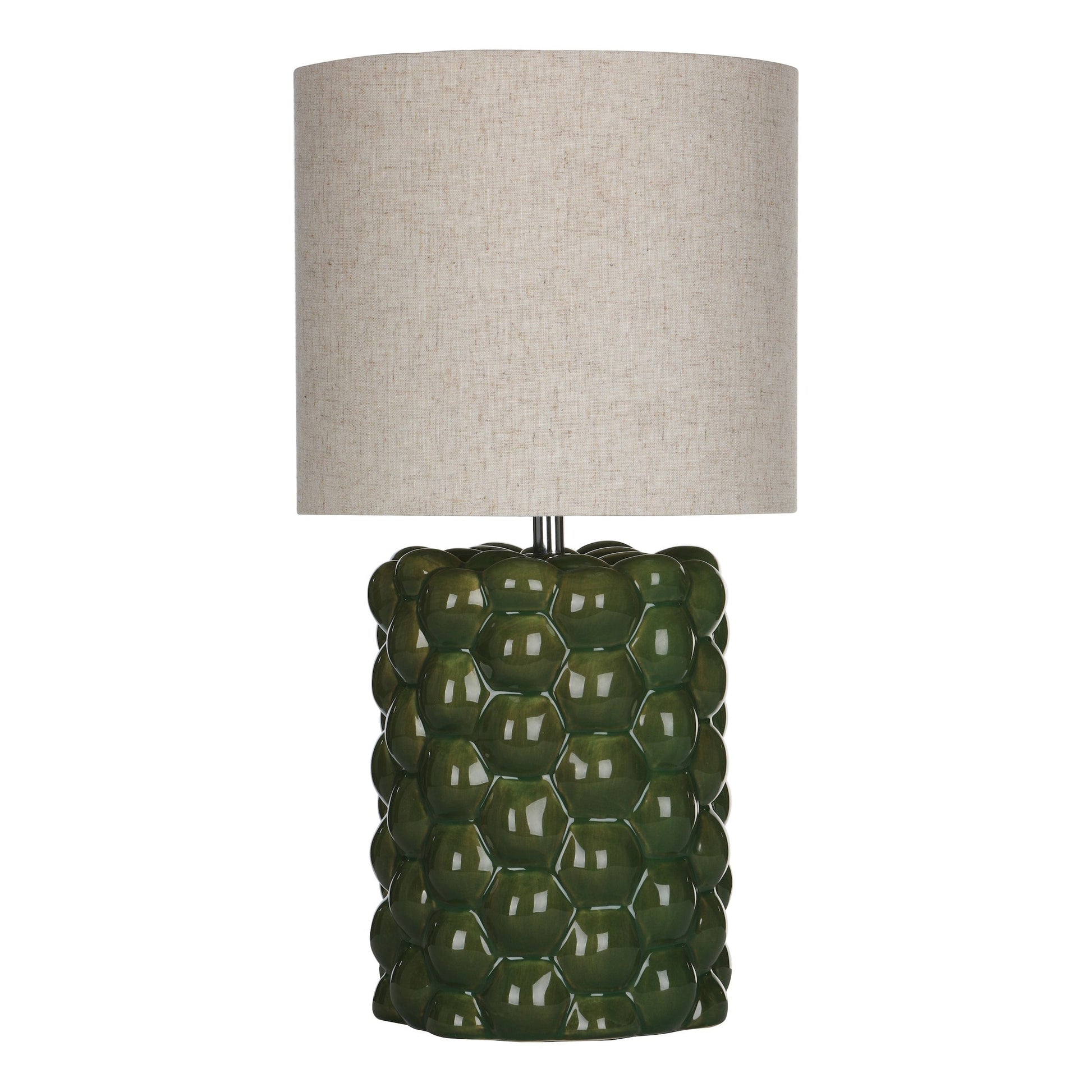 dar lighting Jayden Table Lamp Green Reactive Glaze With Shade JAY4224