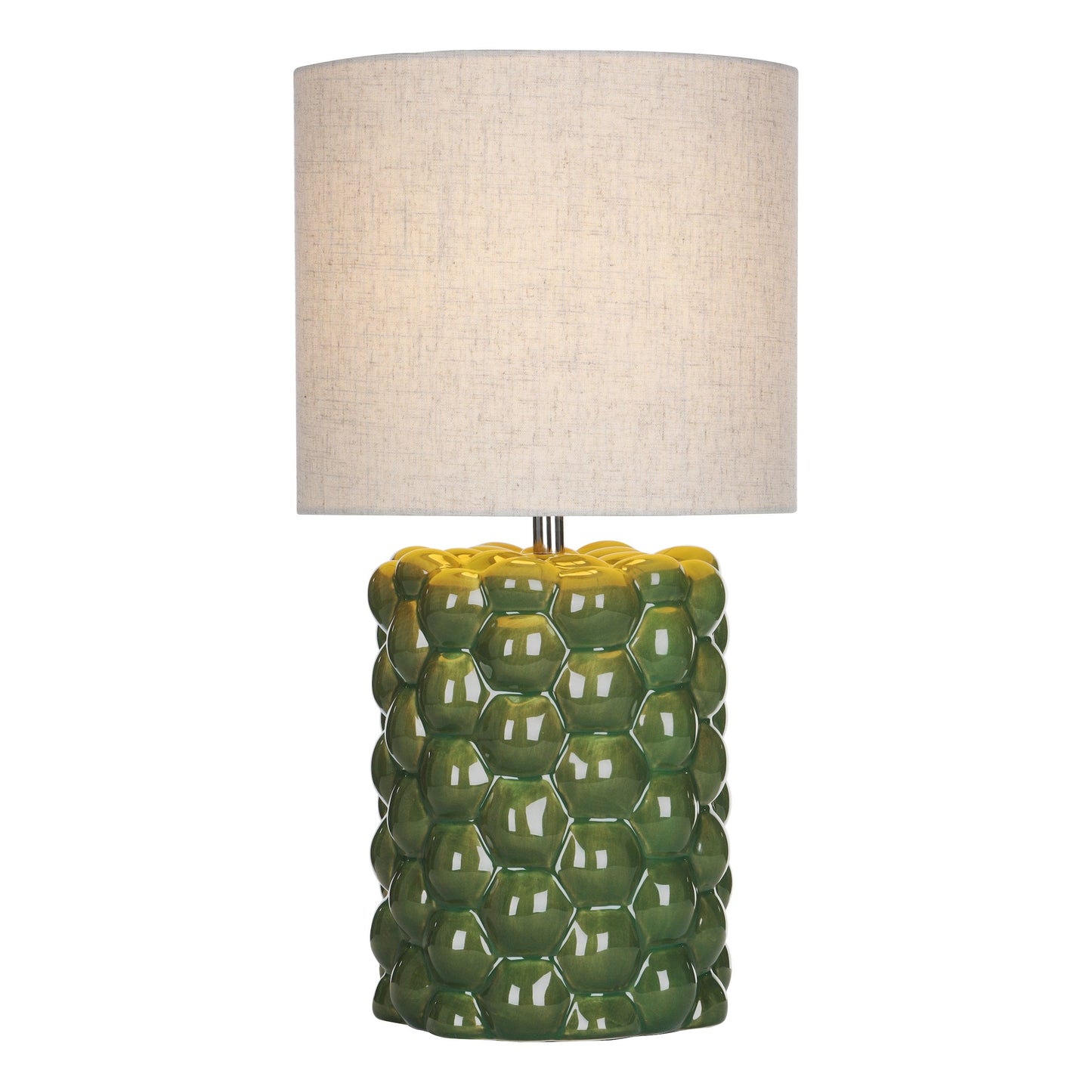 dar lighting Jayden Table Lamp Green Reactive Glaze With Shade JAY4224