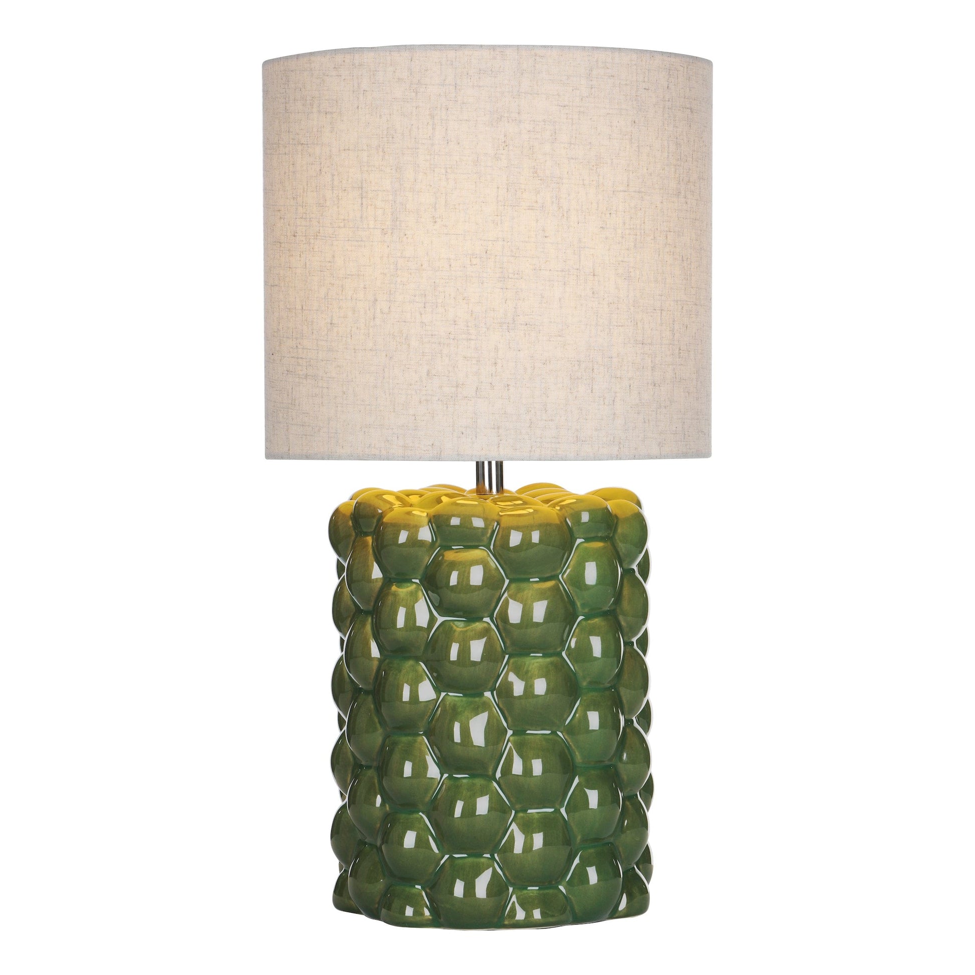 dar lighting Jayden Table Lamp Green Reactive Glaze With Shade JAY4224