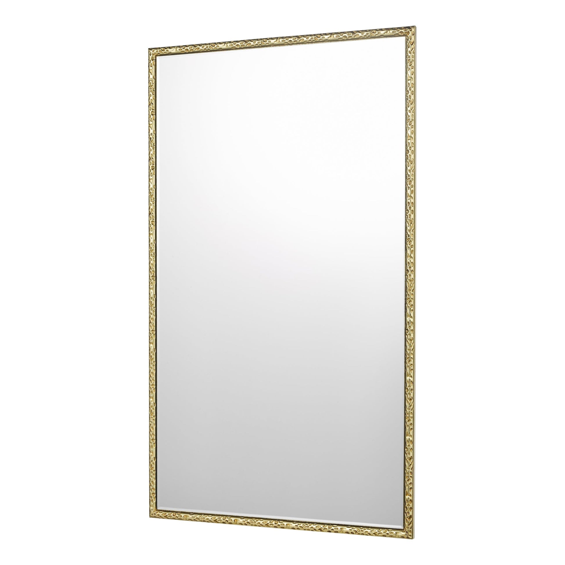 dar lighting Jinelle Rectangle Mirror Textured Gold Frame 86 X 50cm 002JIN8650