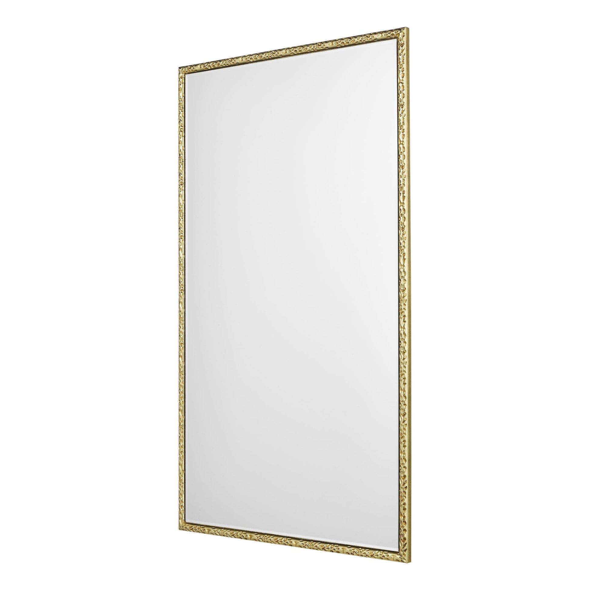 dar lighting Jinelle Rectangle Mirror Textured Gold Frame 86 X 50cm 002JIN8650