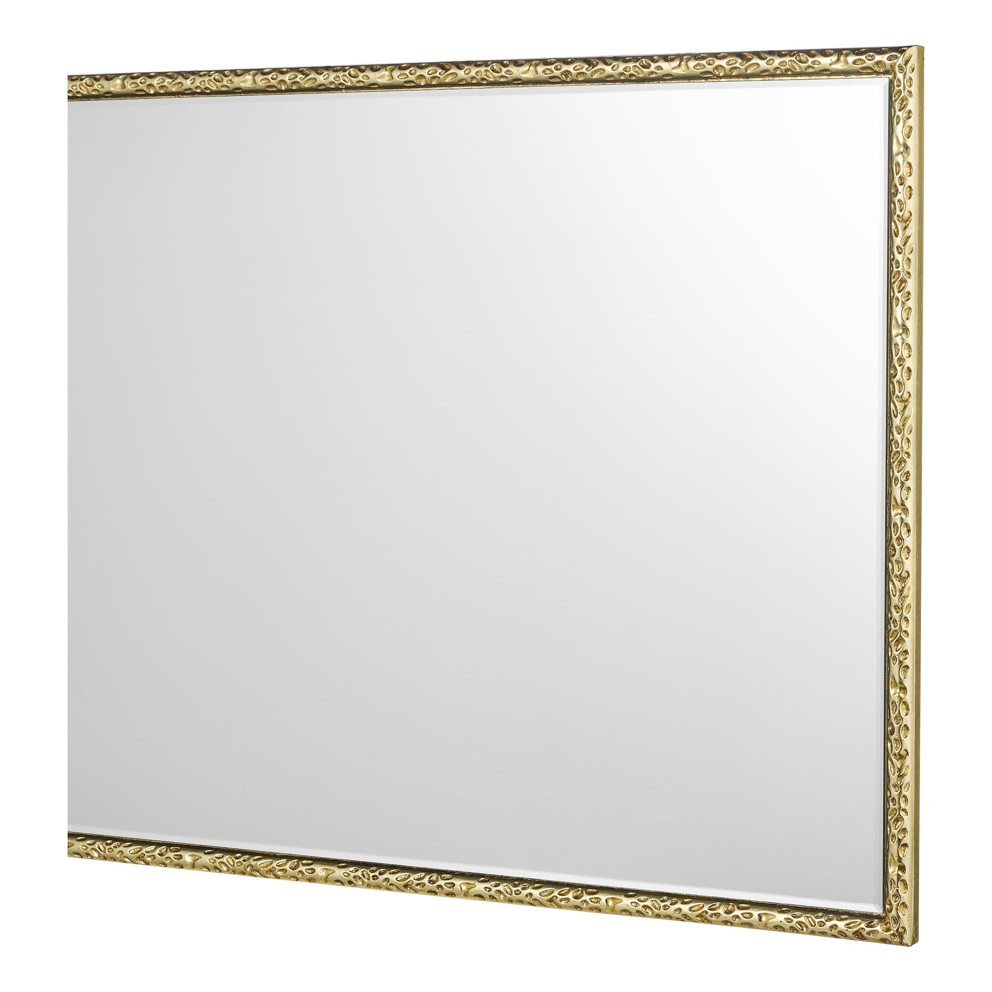 dar lighting Jinelle Rectangle Mirror Textured Gold Frame 86 X 50cm 002JIN8650