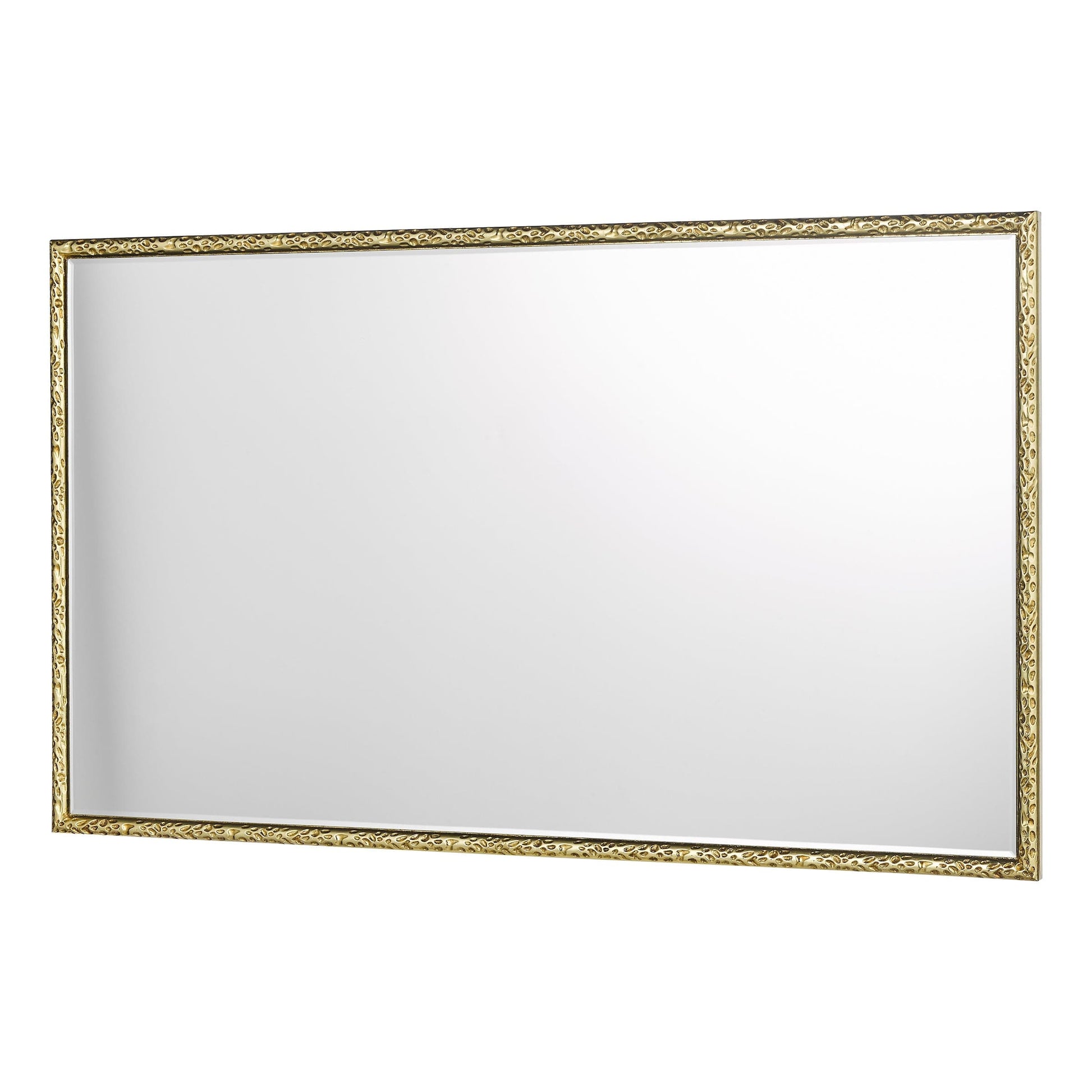 dar lighting Jinelle Rectangle Mirror Textured Gold Frame 86 X 50cm 002JIN8650