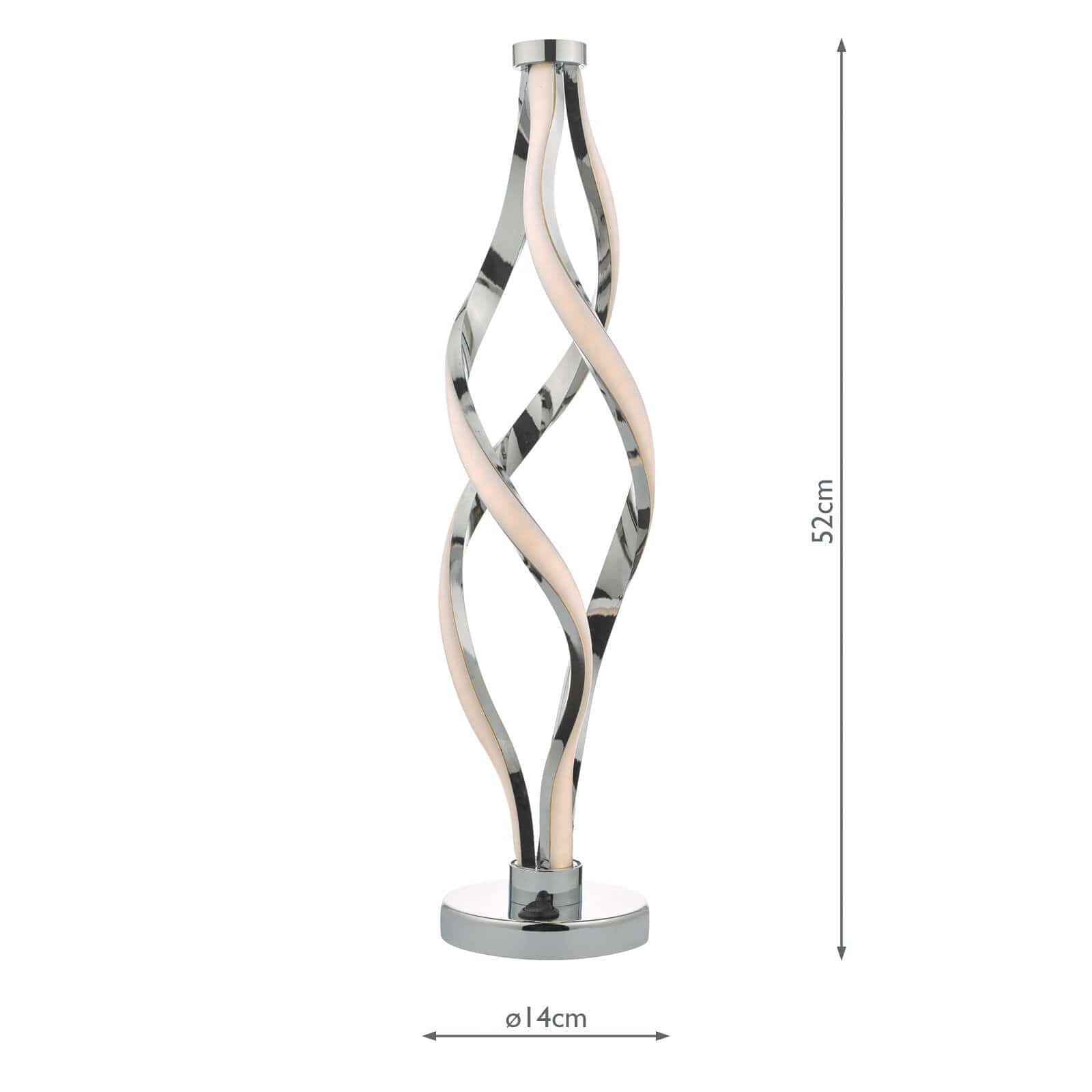 dar lighting Jive Table Lamp Aluminium & Opal LED JIV4268