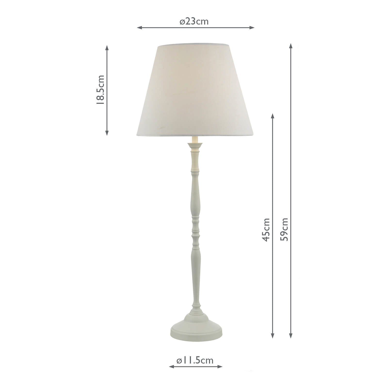 dar lighting Joanna Table Lamp White With Shade JOA422