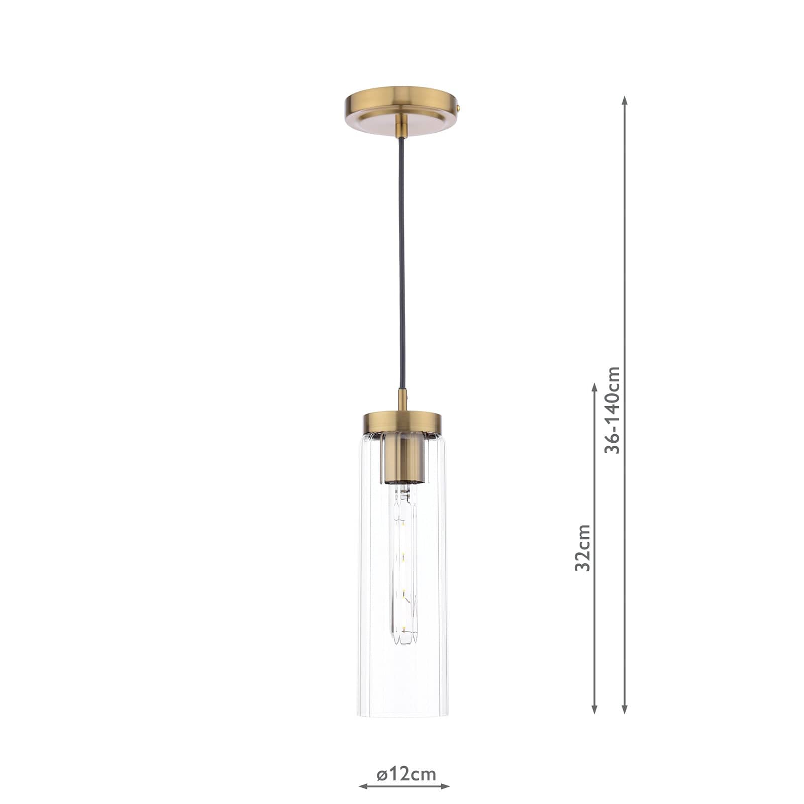 dar lighting Jodelle Pendant Polished Bronze and Glass JOD0163