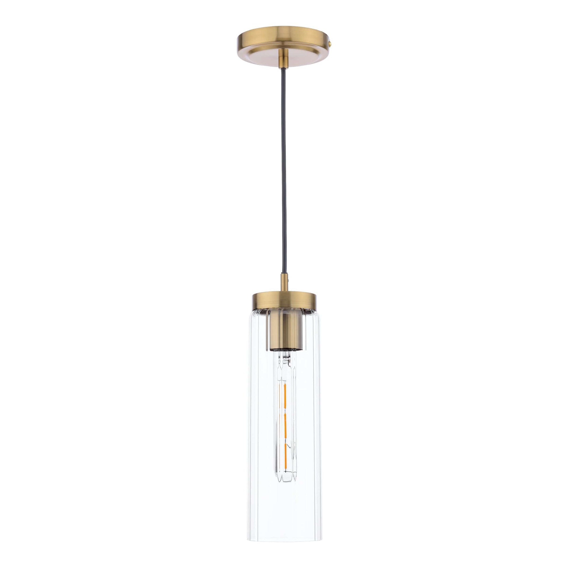 dar lighting Jodelle Pendant Polished Bronze and Glass JOD0163