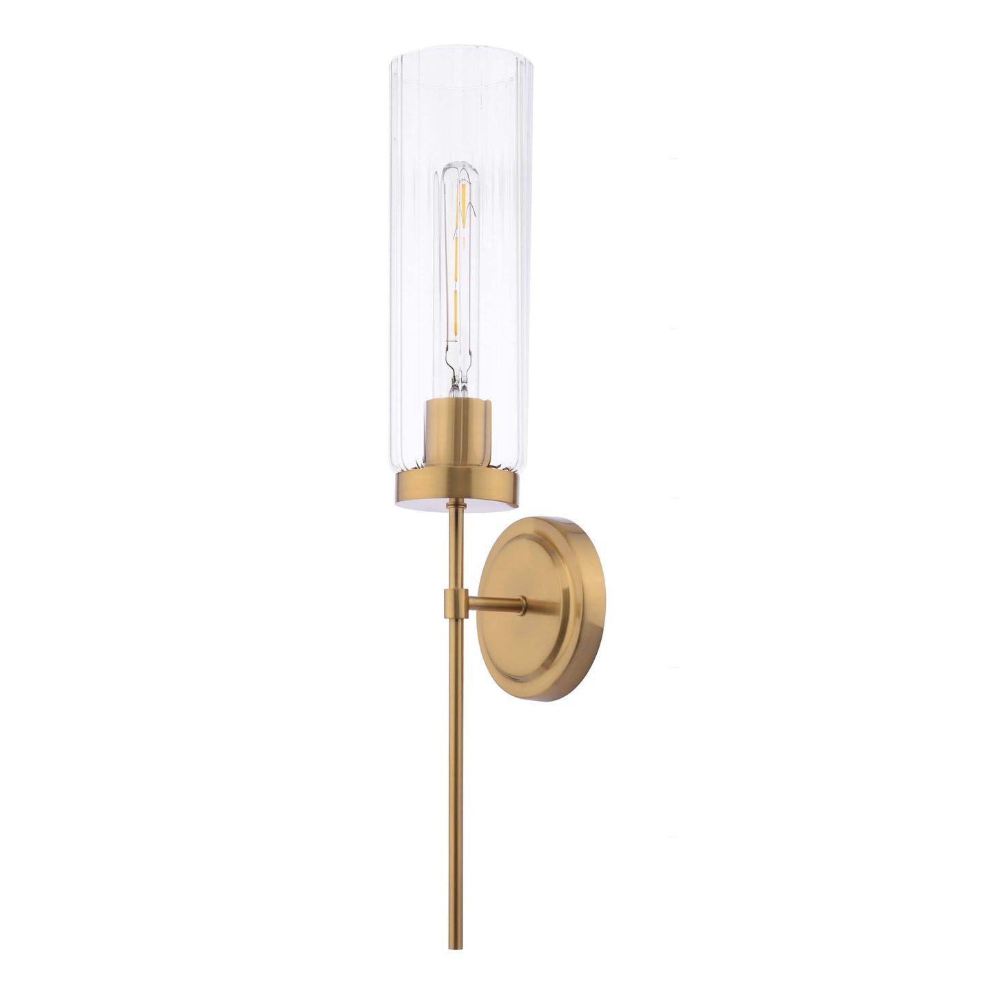 dar lighting Jodelle Wall Light Polished Bronze and Glass JOD0763