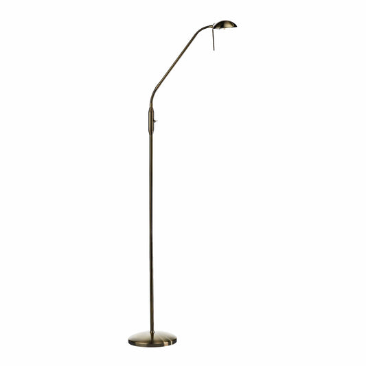 dar lighting Journal Task Floor Lamp Antique Brass (Multipack) JOU5575