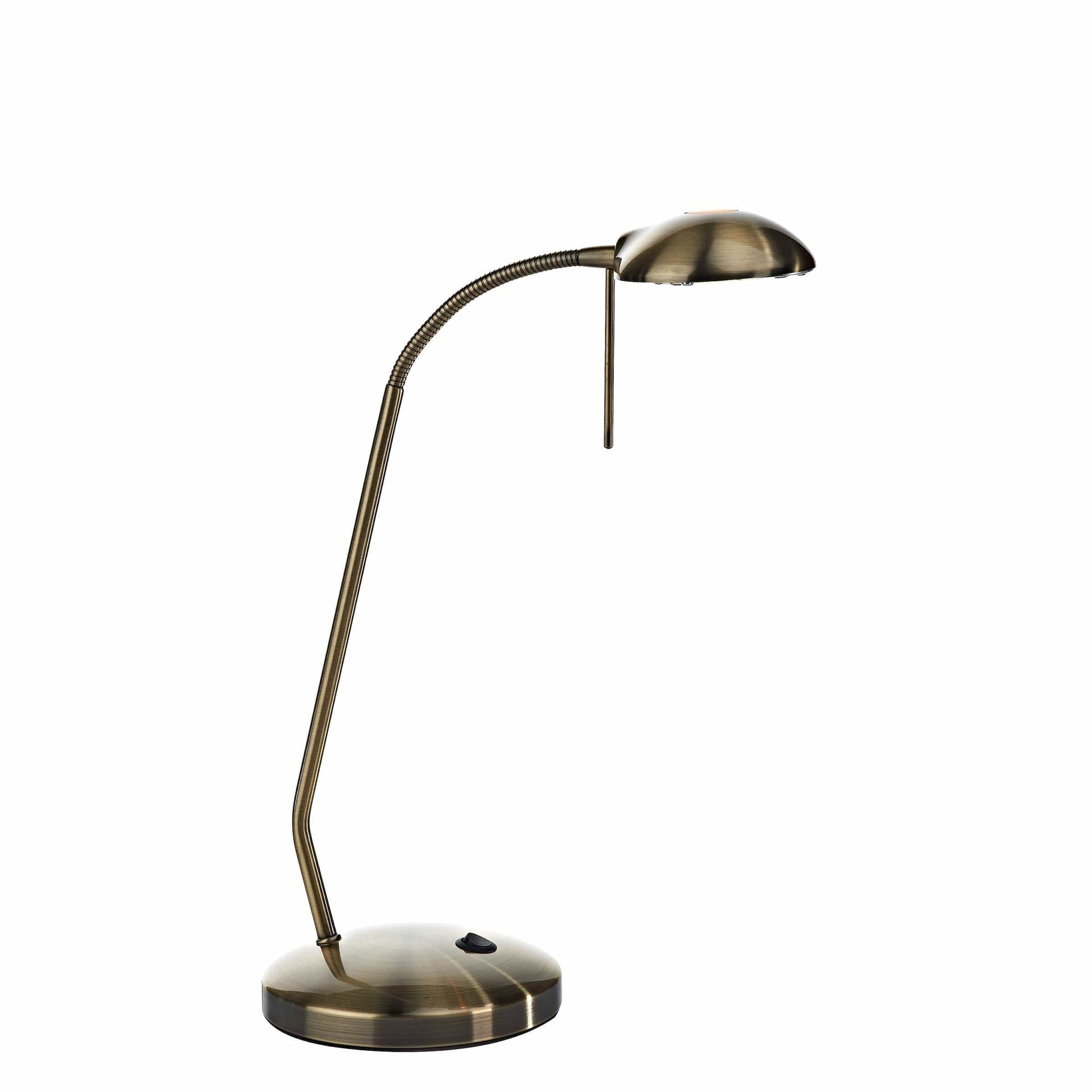 dar lighting Journal Task Table Lamp Antique Brass (Multipack) JOU4075