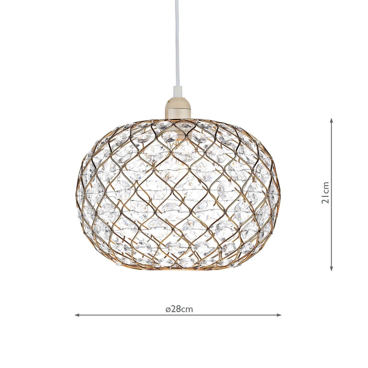 dar lighting Juanita Easy Fit Pendant Gold Acrylic JUA6535