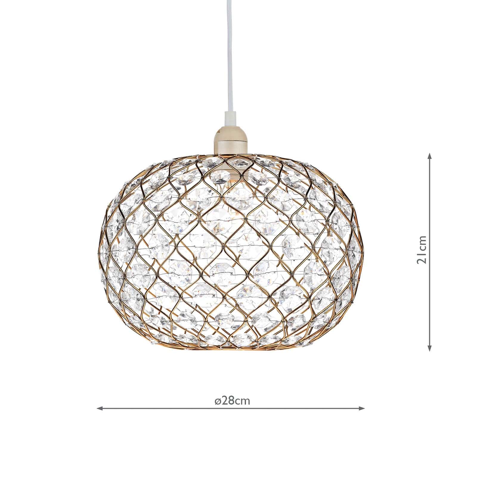 dar lighting Juanita Easy Fit Pendant Gold Acrylic JUA6535