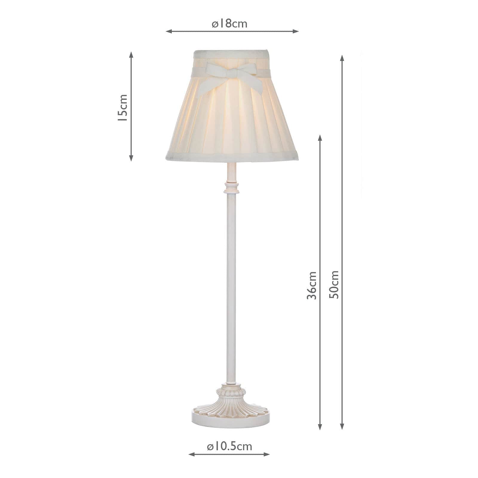 dar lighting Judy Table Lamp Cream With Shade JUD4133-X