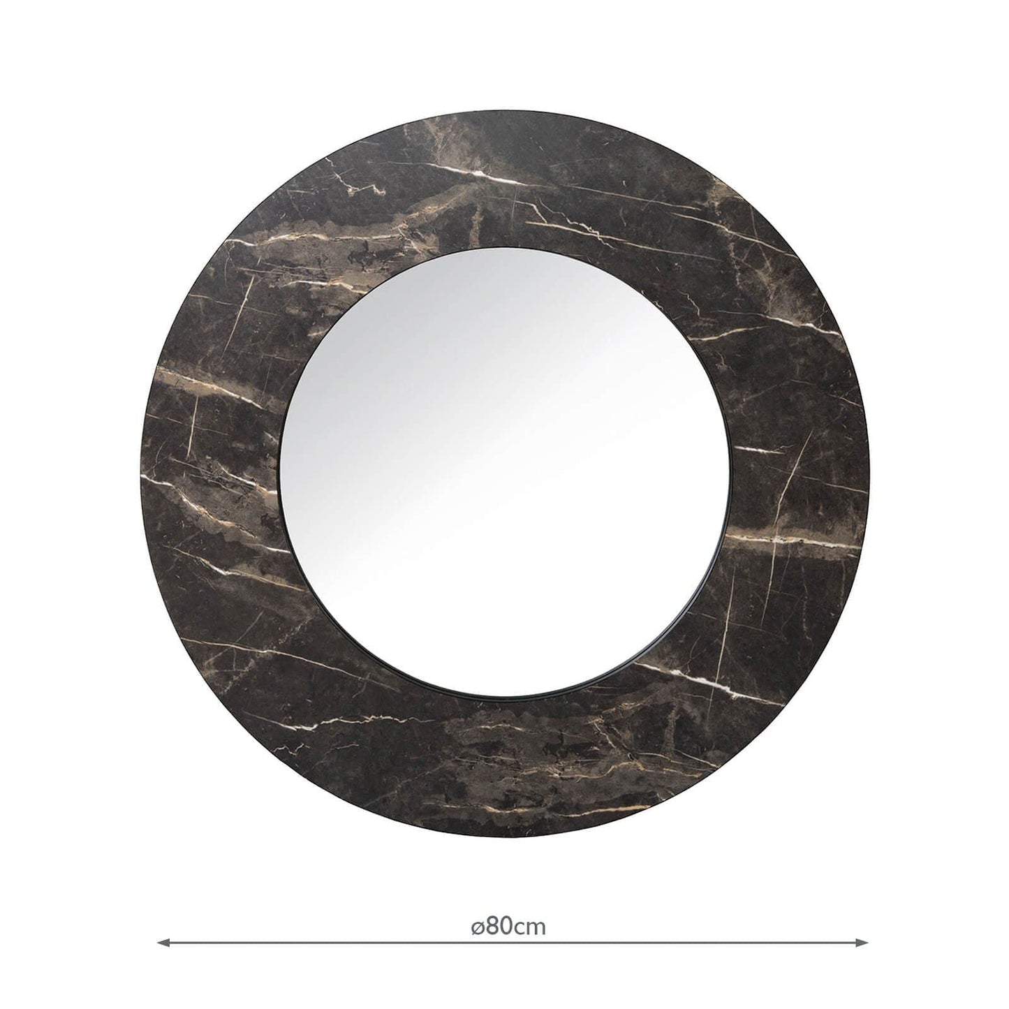 dar lighting Juvan Dark Marble Mirror 80cm 002JUV80