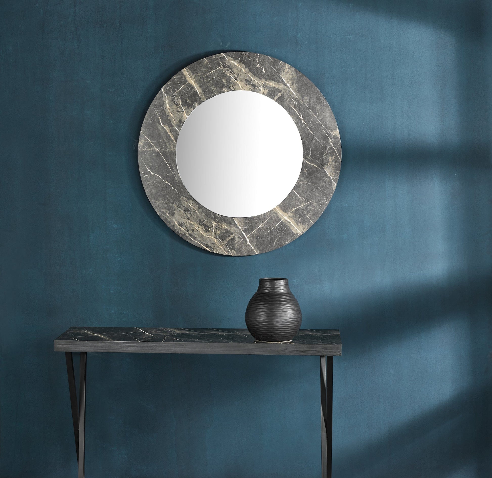 dar lighting Juvan Dark Marble Mirror 80cm 002JUV80