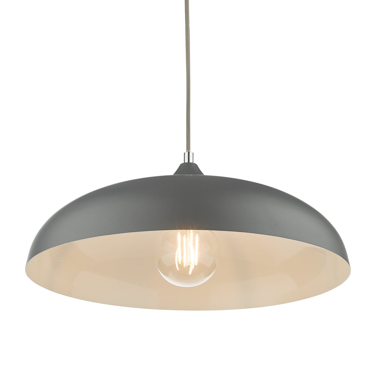 dar lighting Kaelan 1 Light Single Pendant Graphite KAE0137