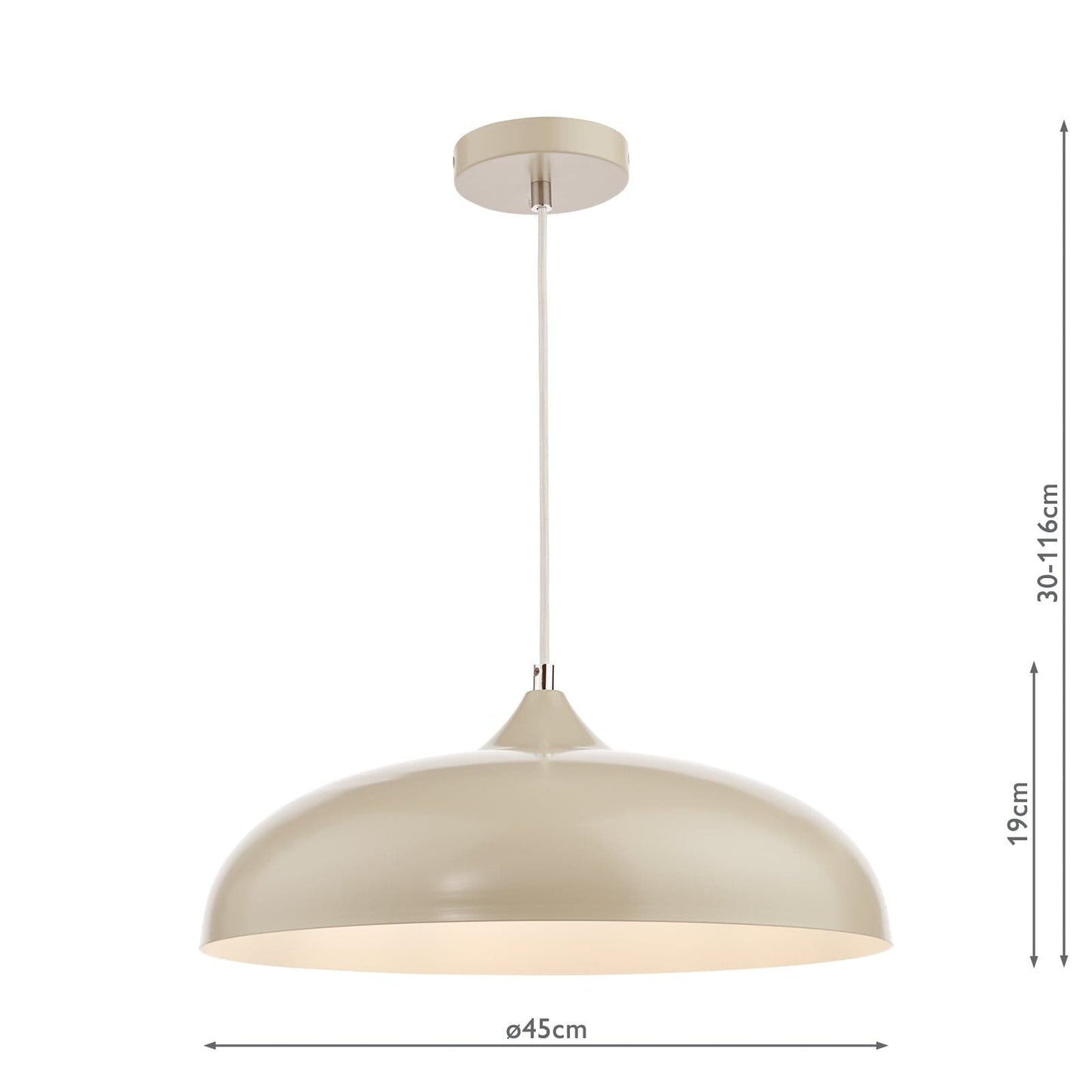 dar lighting Kaelan Pendant Taupe KAE0129