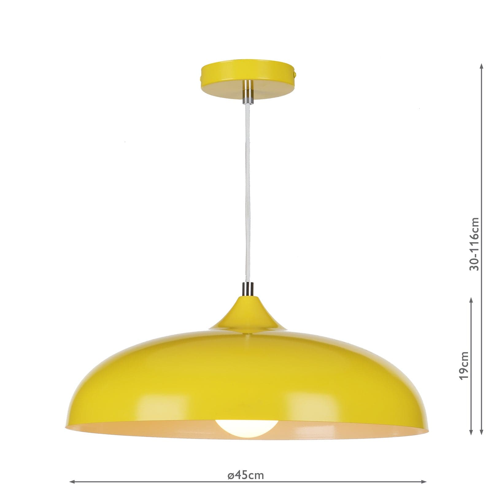 dar lighting Kaelan Pendant Yellow KAE0126