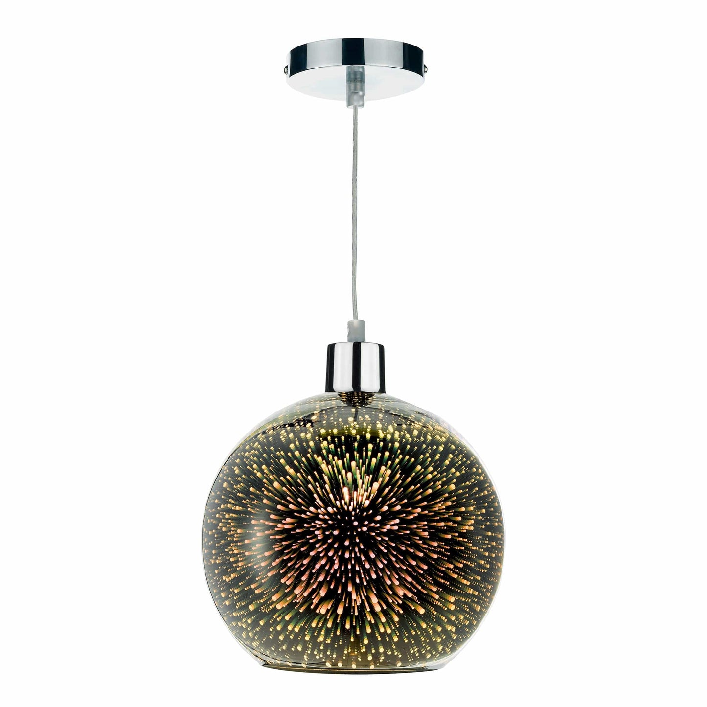 dar lighting Kai Speckled 3D Glass Easy Fit Globe Pendant Shade KAI6550