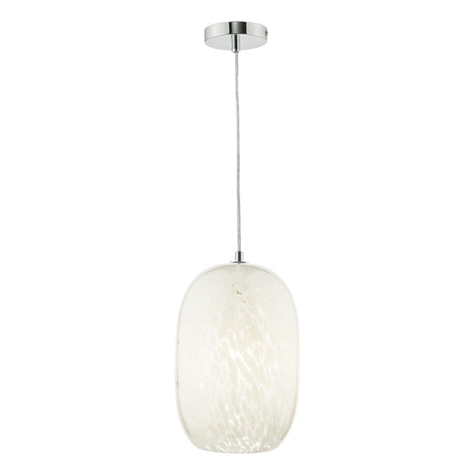 dar lighting Kari Pendant White Confetti Glass KAR0102