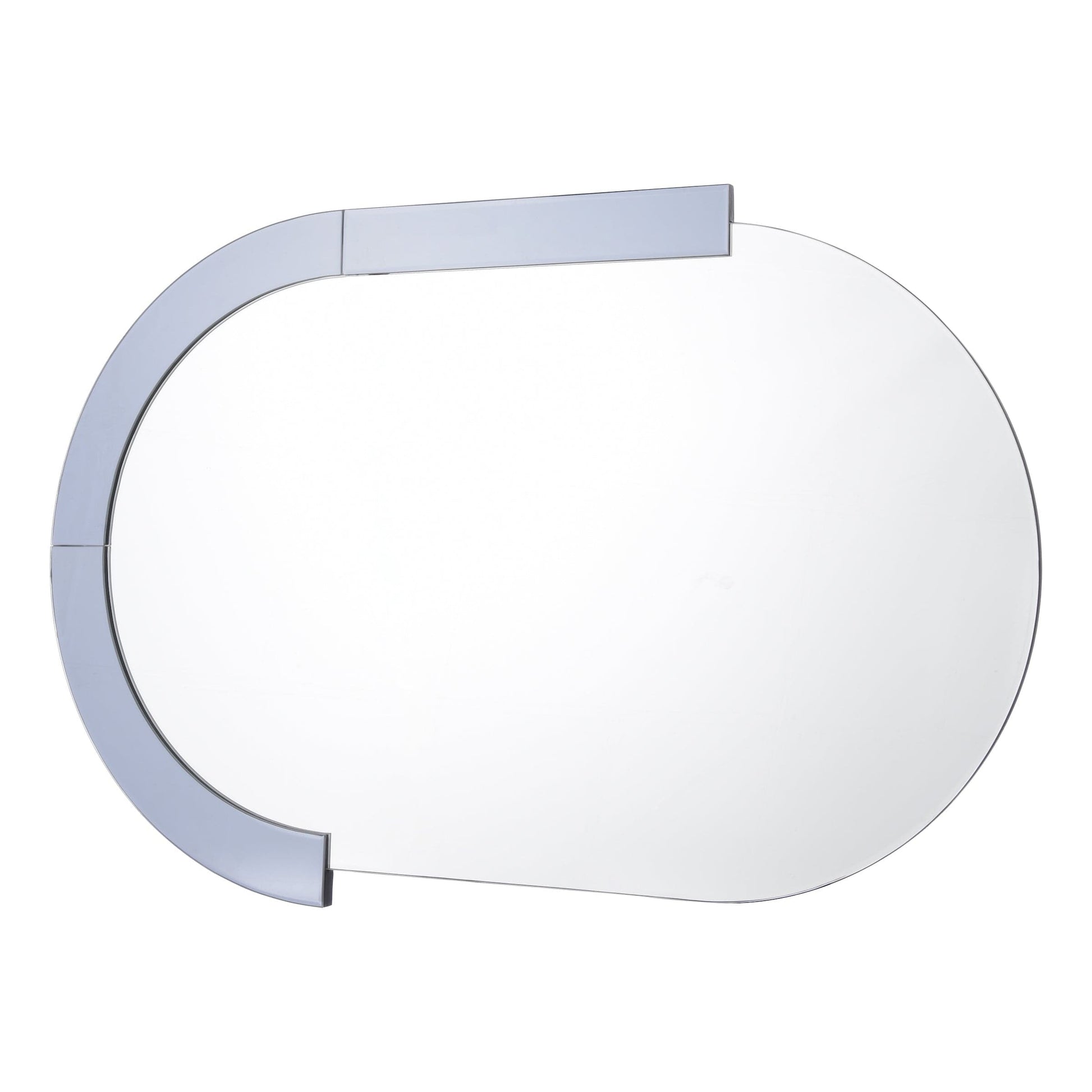 dar lighting Kaylee Oval Mirror Smoked Glass Panel 90 X 60cm 002KAY9060