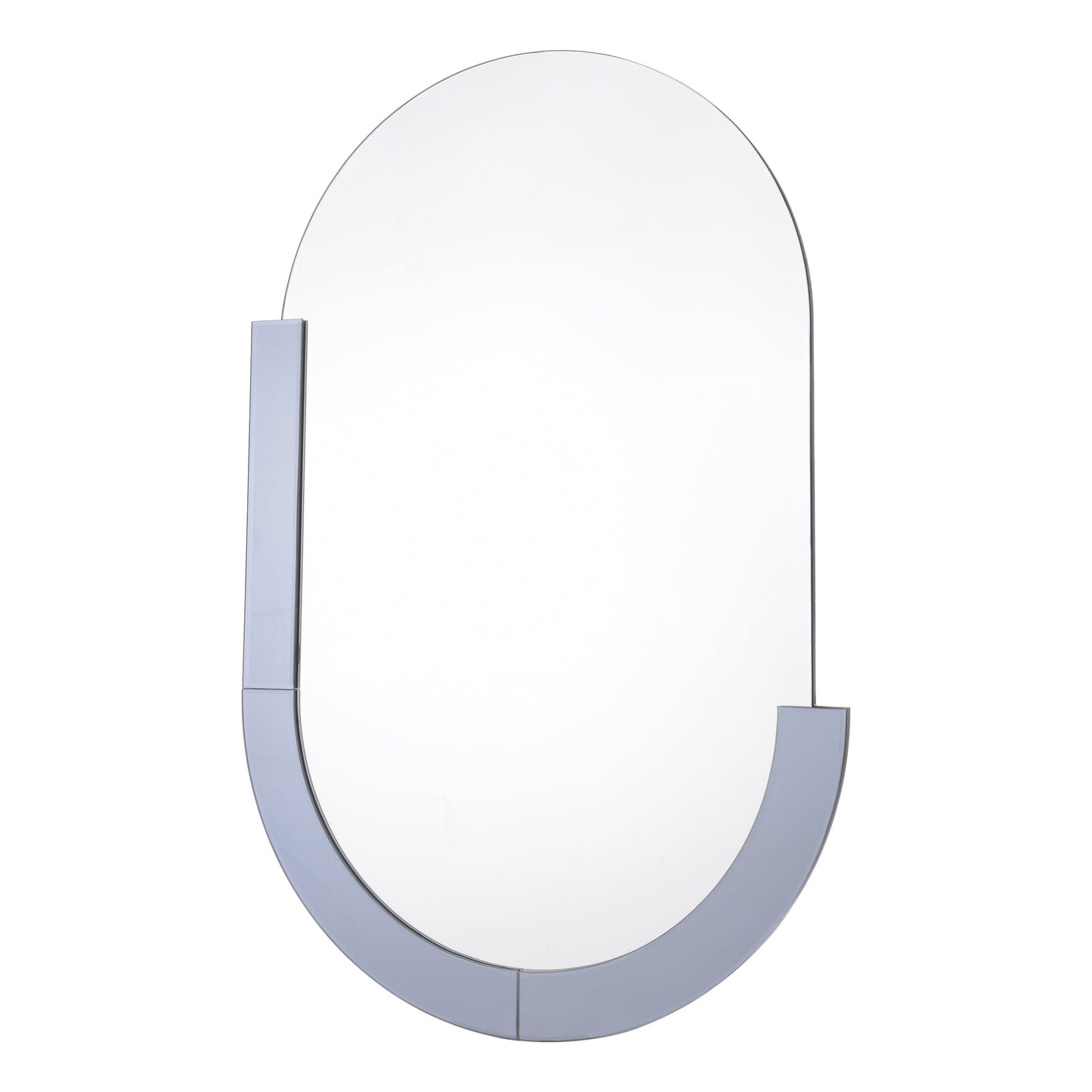 dar lighting Kaylee Oval Mirror Smoked Glass Panel 90 X 60cm 002KAY9060