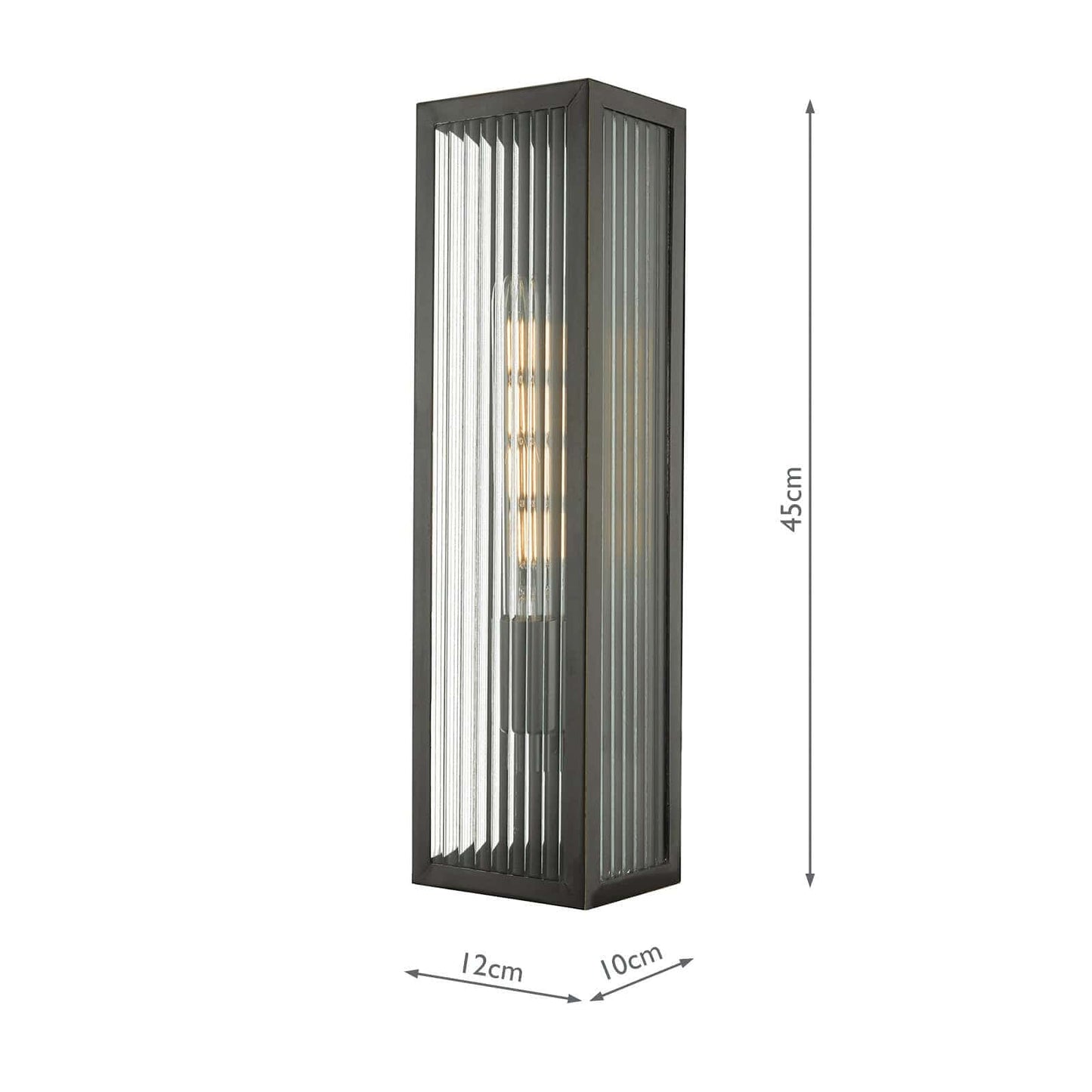 dar lighting Keegan Outdoor Wall Light Rubbed Bronze IP44 Large KEE5063