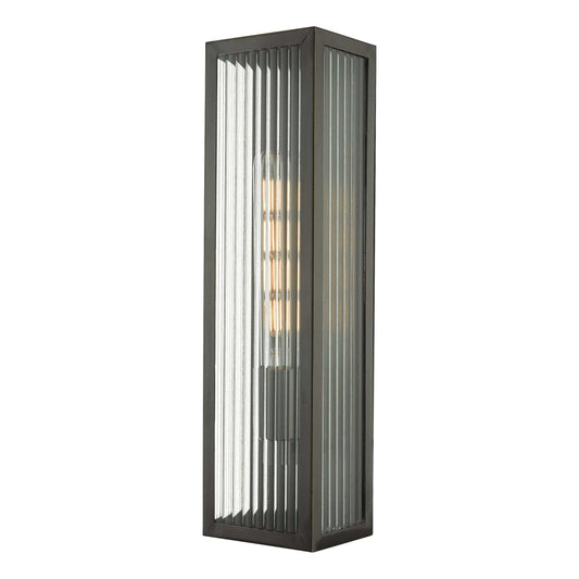 dar lighting Keegan Outdoor Wall Light Rubbed Bronze IP44 Large KEE5063