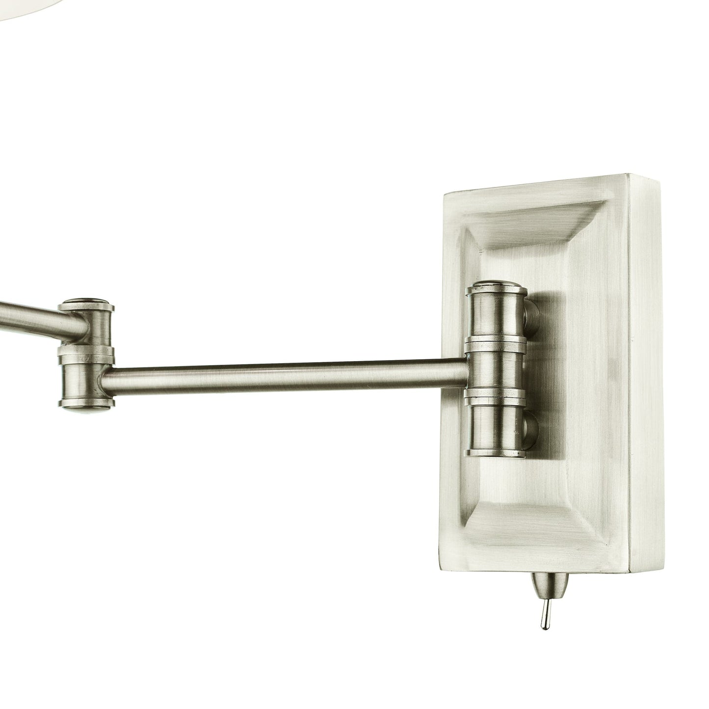 dar lighting Kensington 1 Light Swing Arm Wall Light Polished Nickel KEN0738