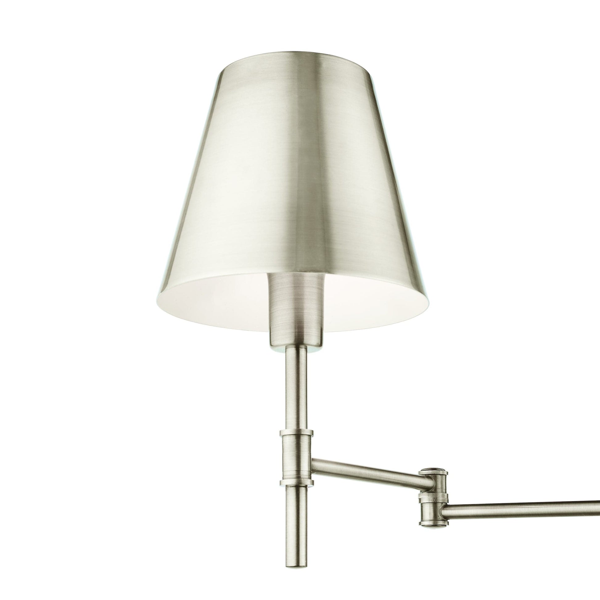 dar lighting Kensington 1 Light Swing Arm Wall Light Polished Nickel KEN0738