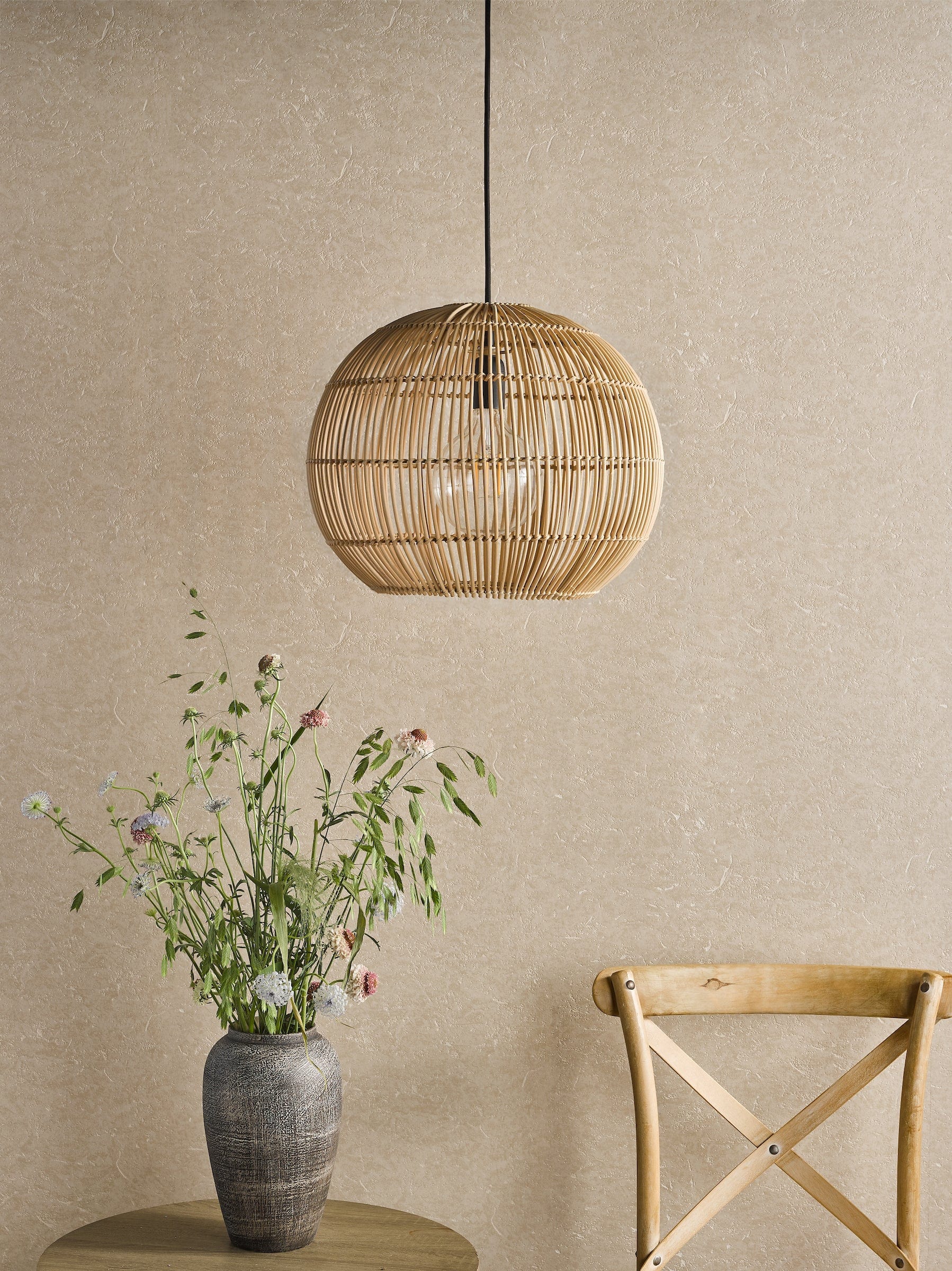 dar lighting Kesler Pendant Rattan KES0129