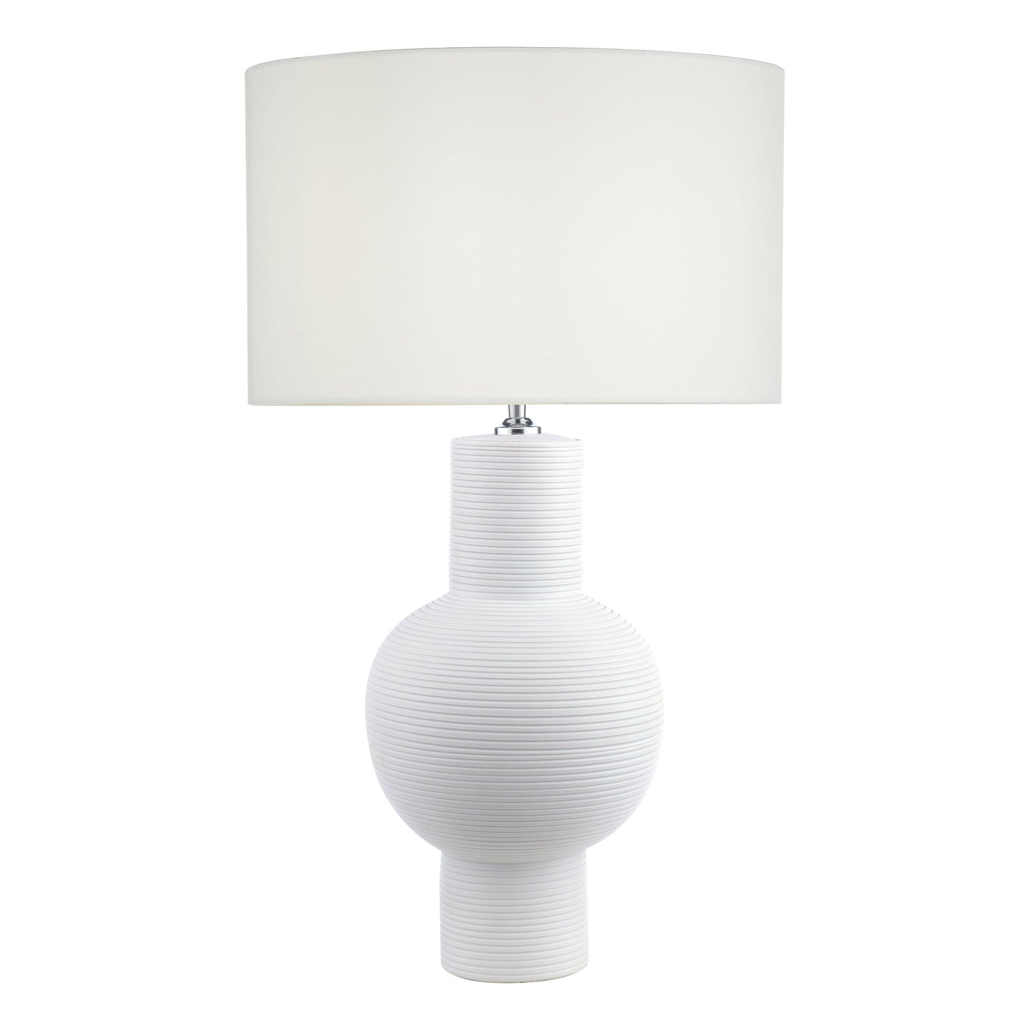 dar lighting Kiara Table Lamp White Ceramic Base Only KIA422