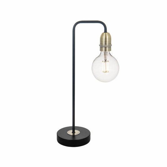dar lighting Kiefer Table Lamp Black & Antique Brass KIE4222