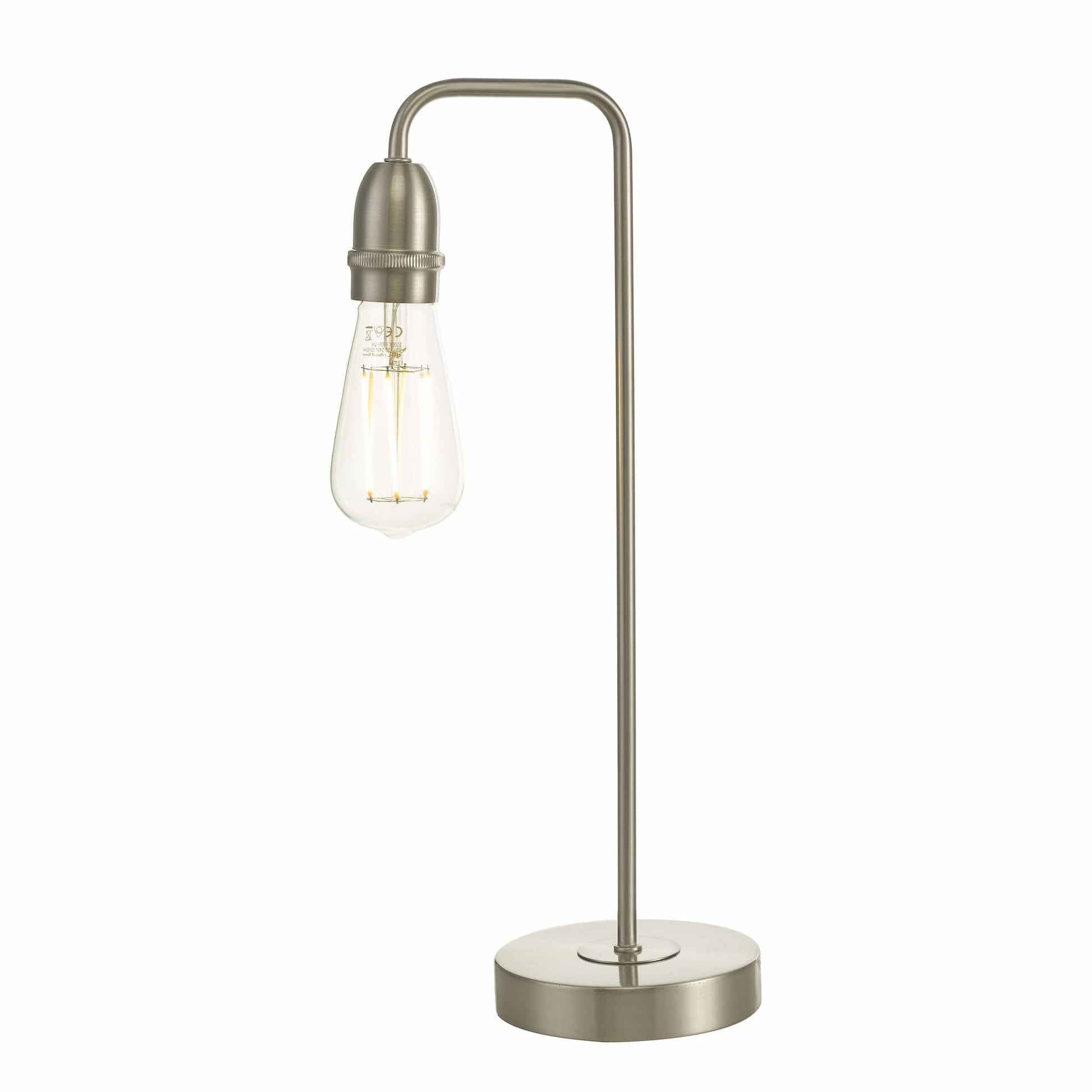 dar lighting Kiefer Table Lamp Satin Chrome KIE4246