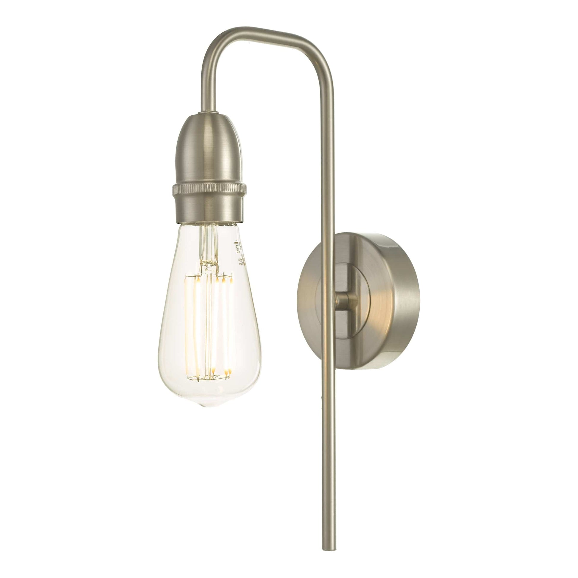 dar lighting Kiefer Wall Light Satin Chrome KIE0746