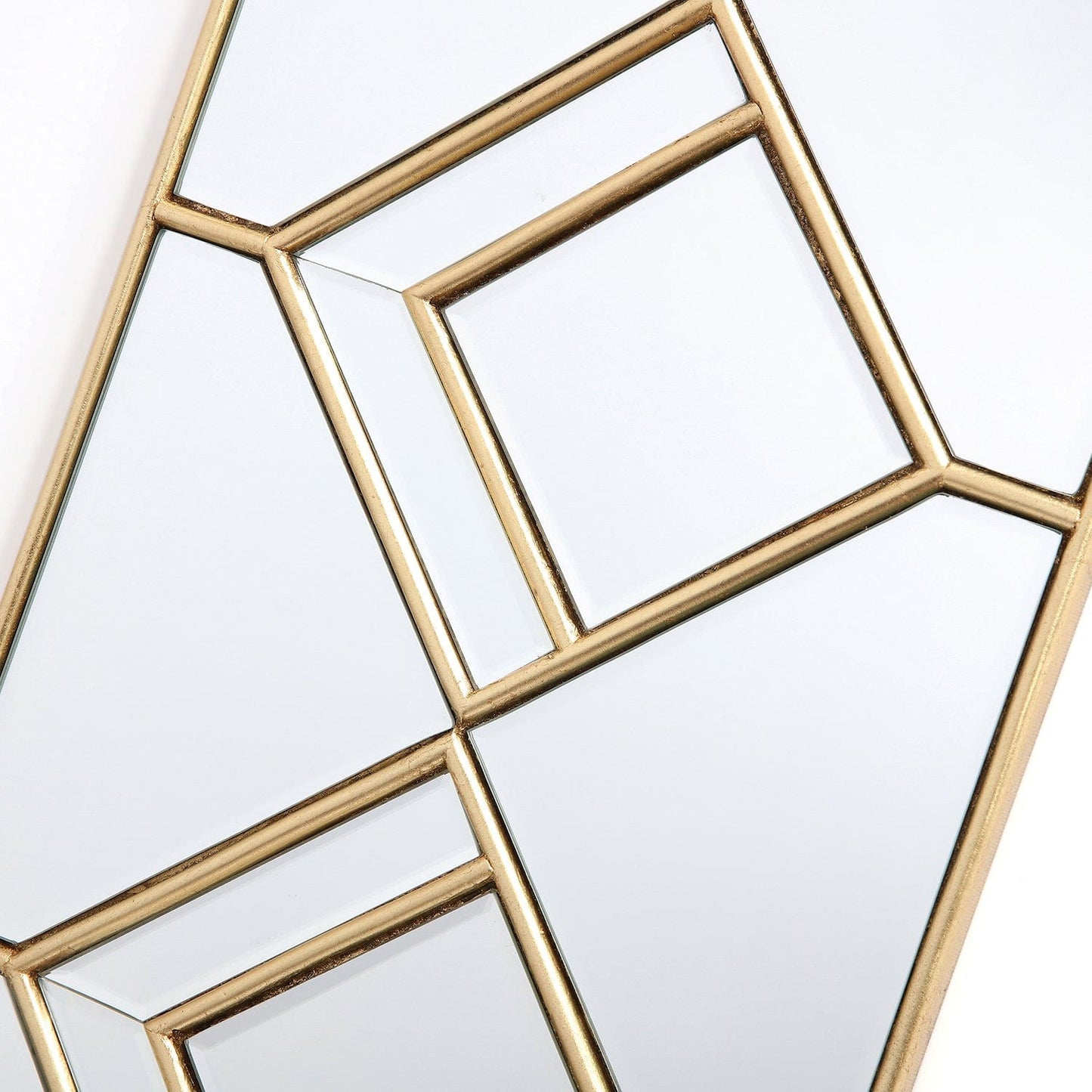 dar lighting Kipton Rectangle Decorative Mirror with Gold Foil Detail 98 x 30cm 002KIP9830