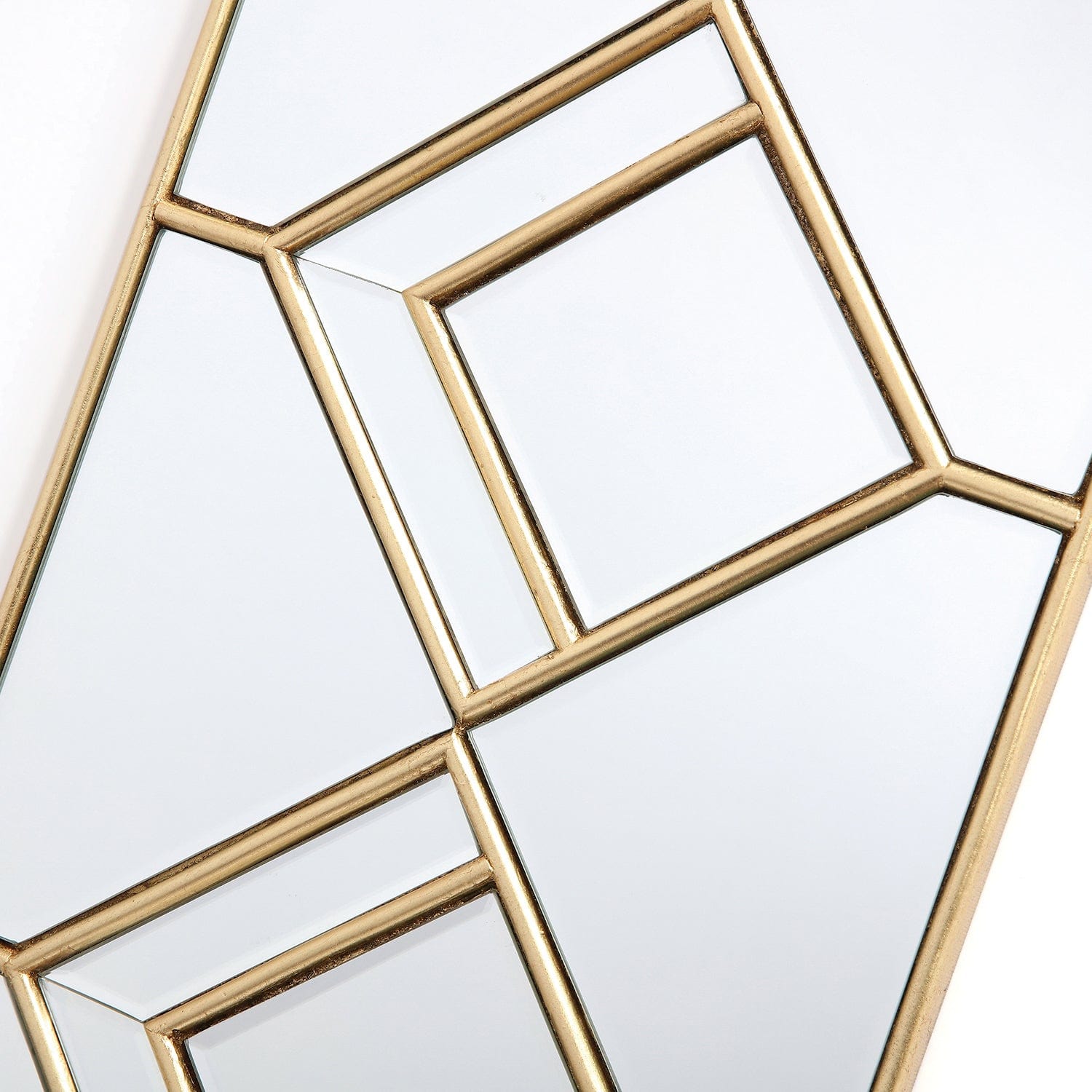 dar lighting Kipton Rectangle Decorative Mirror with Gold Foil Detail 98 x 30cm 002KIP9830