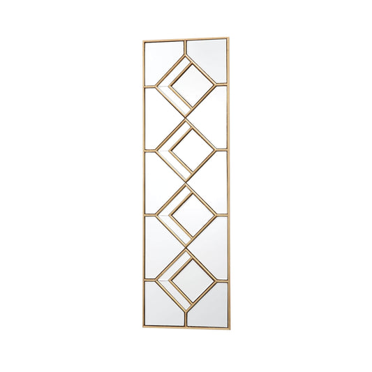 dar lighting Kipton Rectangle Decorative Mirror with Gold Foil Detail 98 x 30cm 002KIP9830