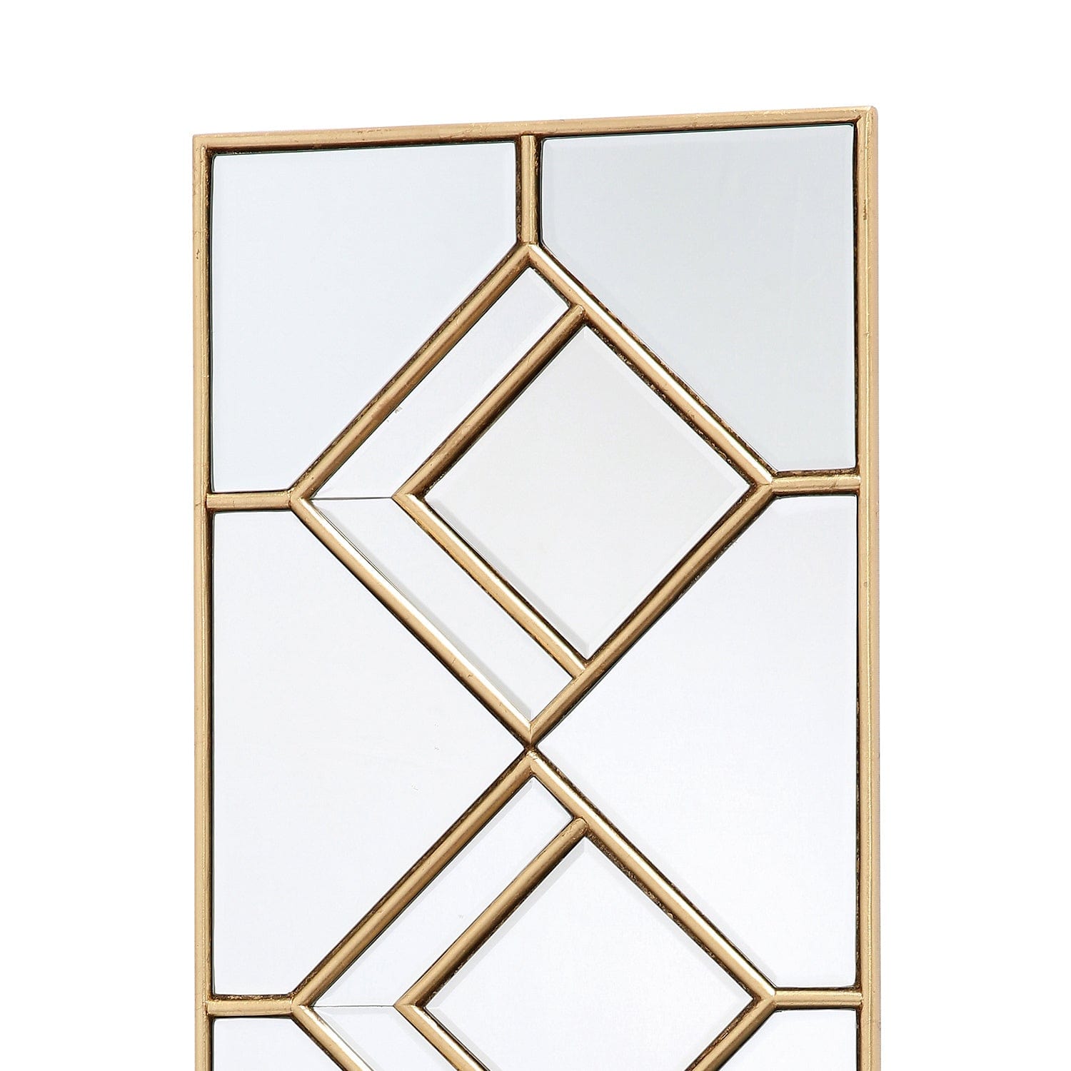 dar lighting Kipton Rectangle Decorative Mirror with Gold Foil Detail 98 x 30cm 002KIP9830