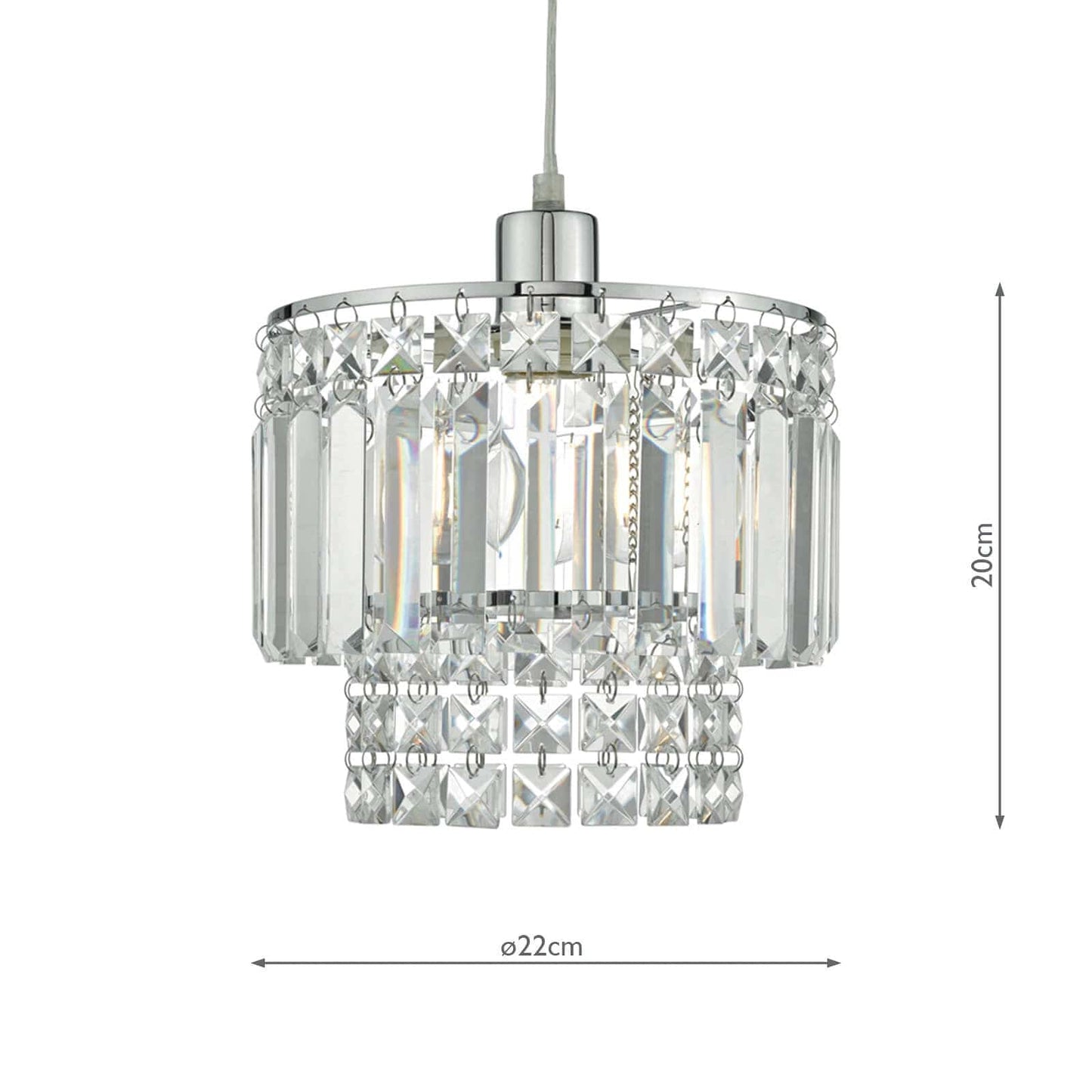 dar lighting Kyla Easy Fit Polished Chrome & Assorted Glass KYL6550